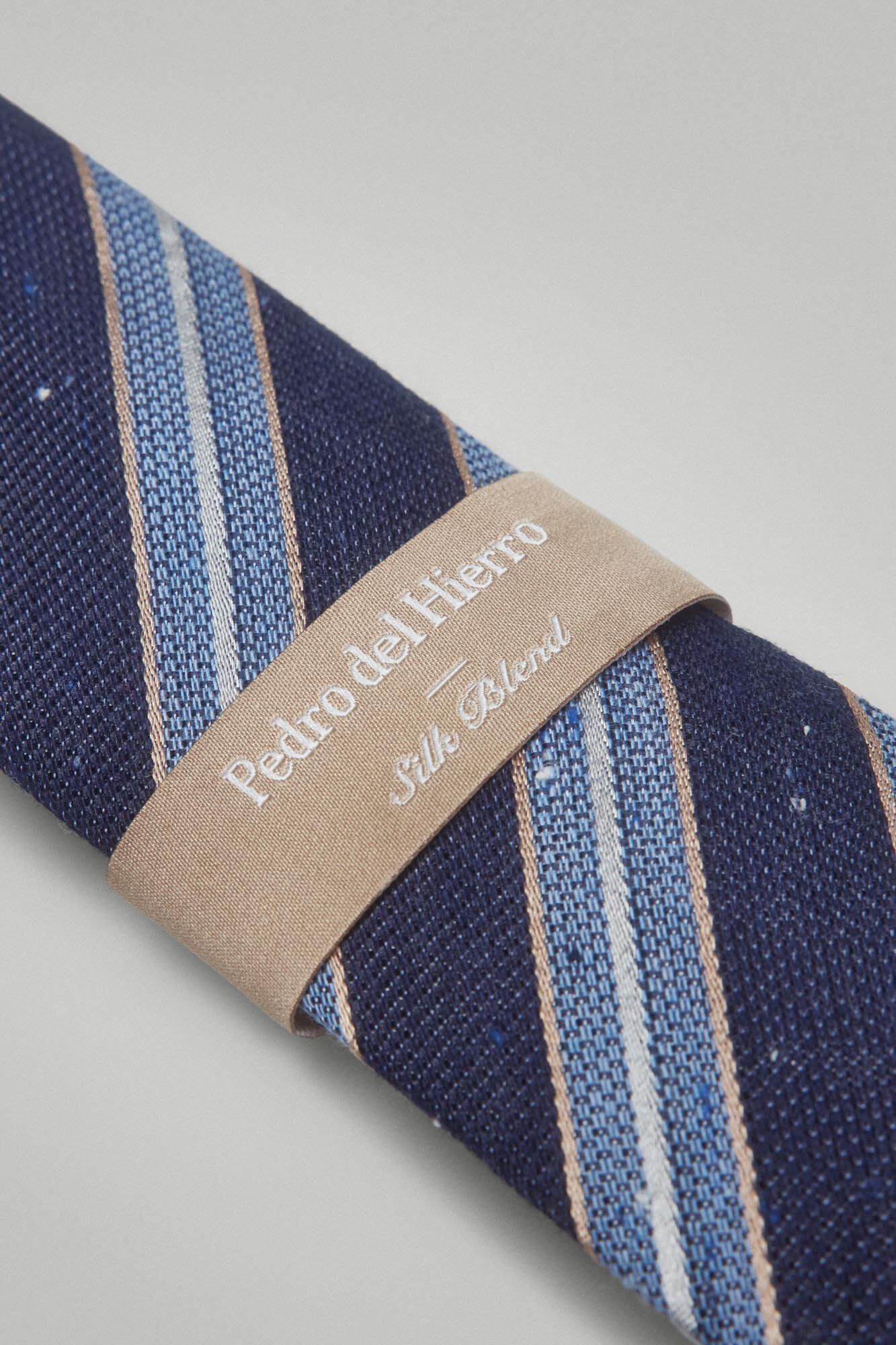 Pedro del Hierro Corbata seda natural Azul