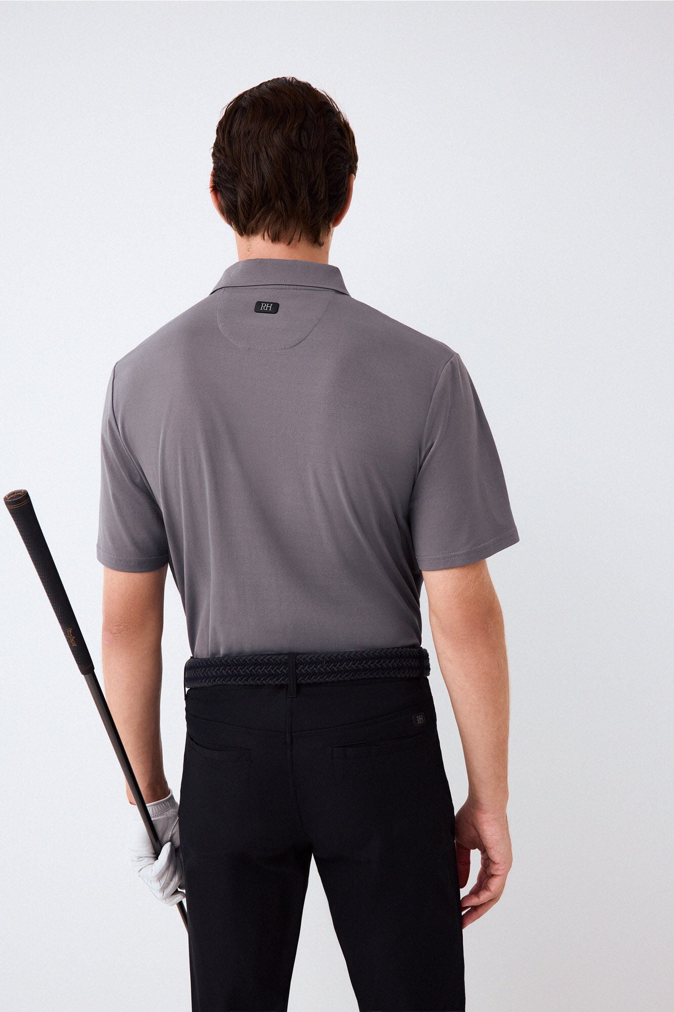 Pedro del Hierro Golf technical polo shirt with zip fastening neck Grey