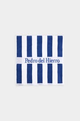 Pedro del Hierro Striped beach towel Blue
