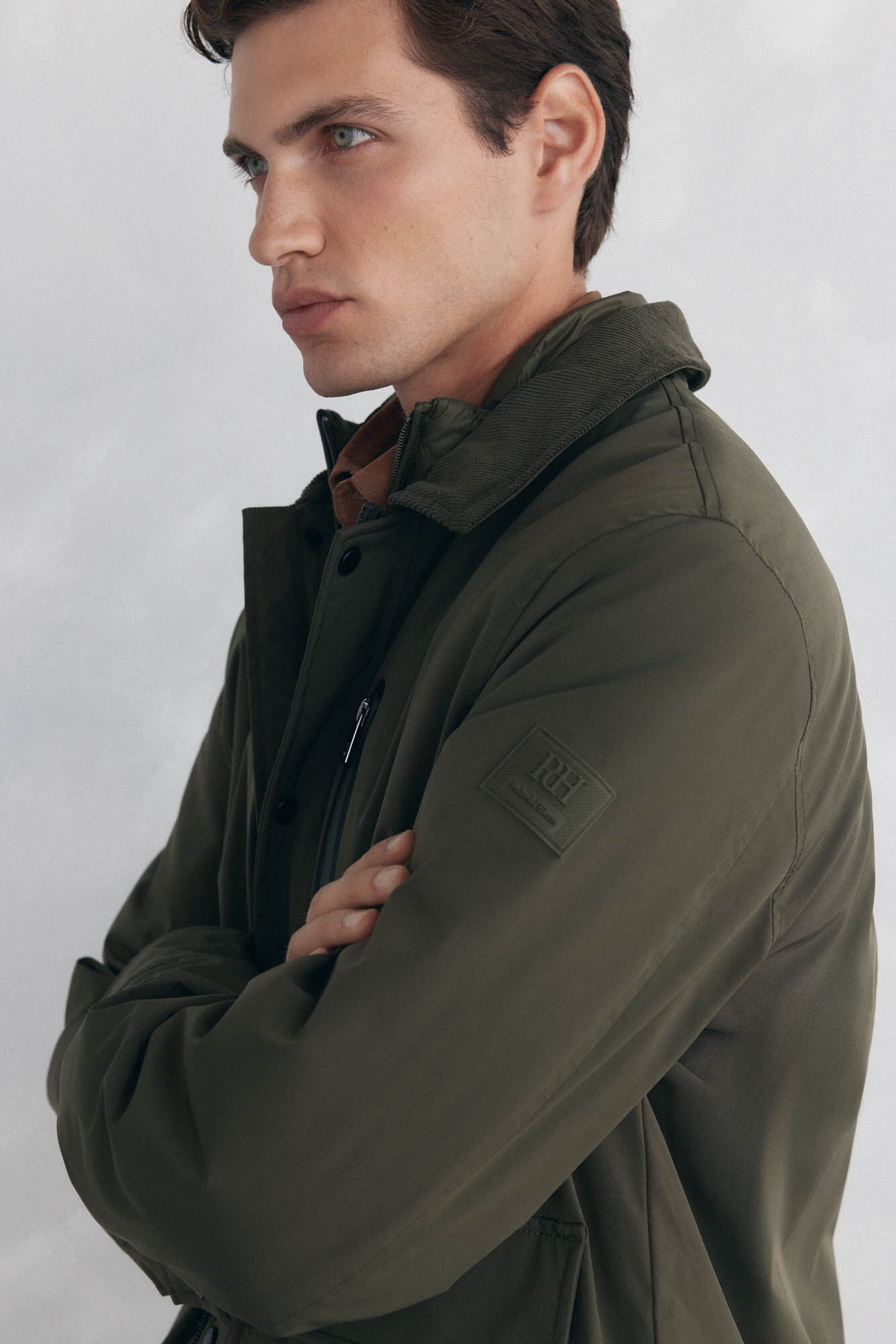 Pedro del Hierro Jacket with leaf neck Green
