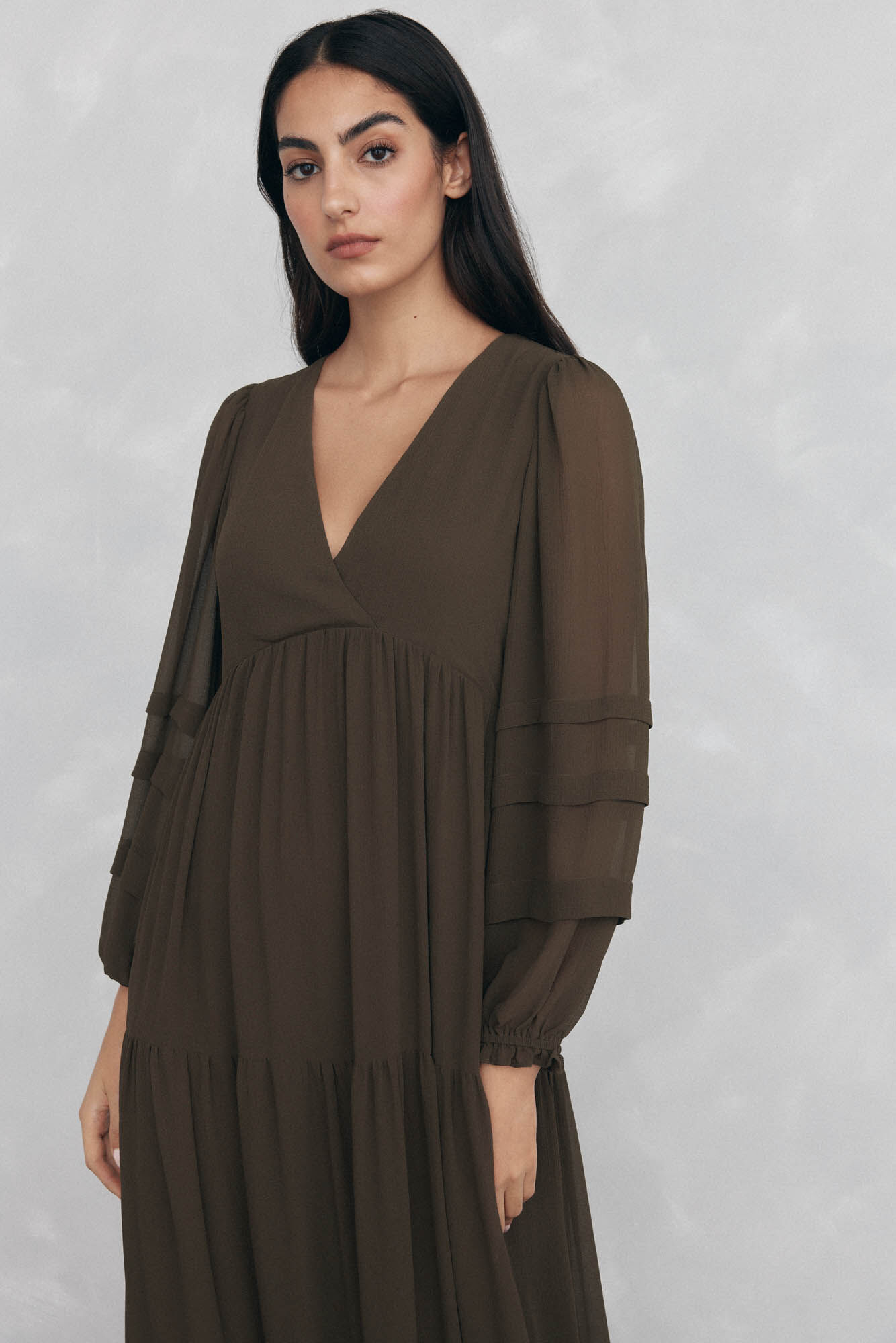 Pedro del Hierro Long dress with drawstring detail