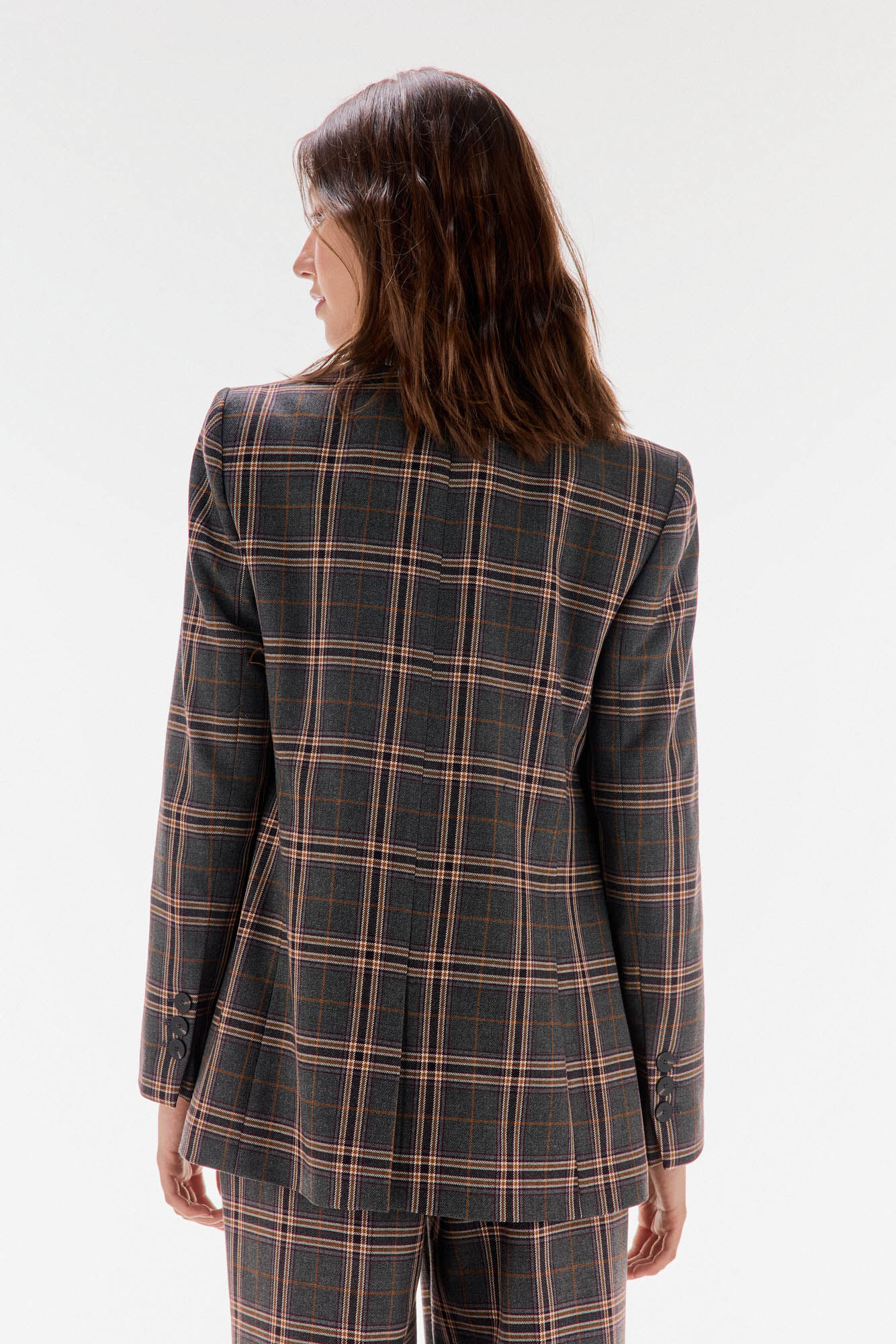 TFP by Tamara Falc&oacute; Checked blazer Grey