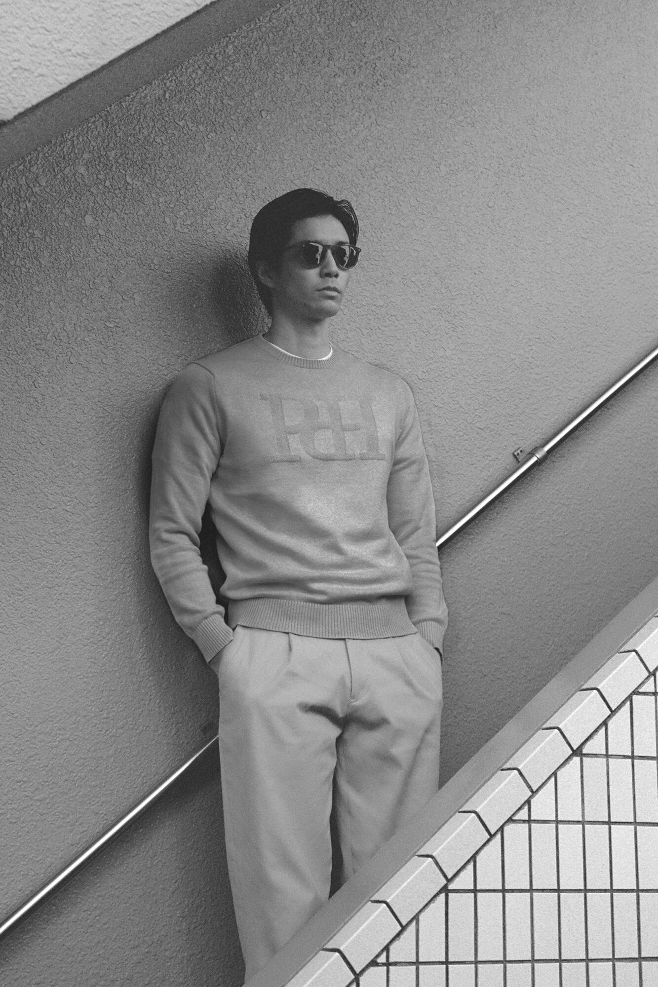 Pedro del Hierro Camisola gola redonda logo grande no peito