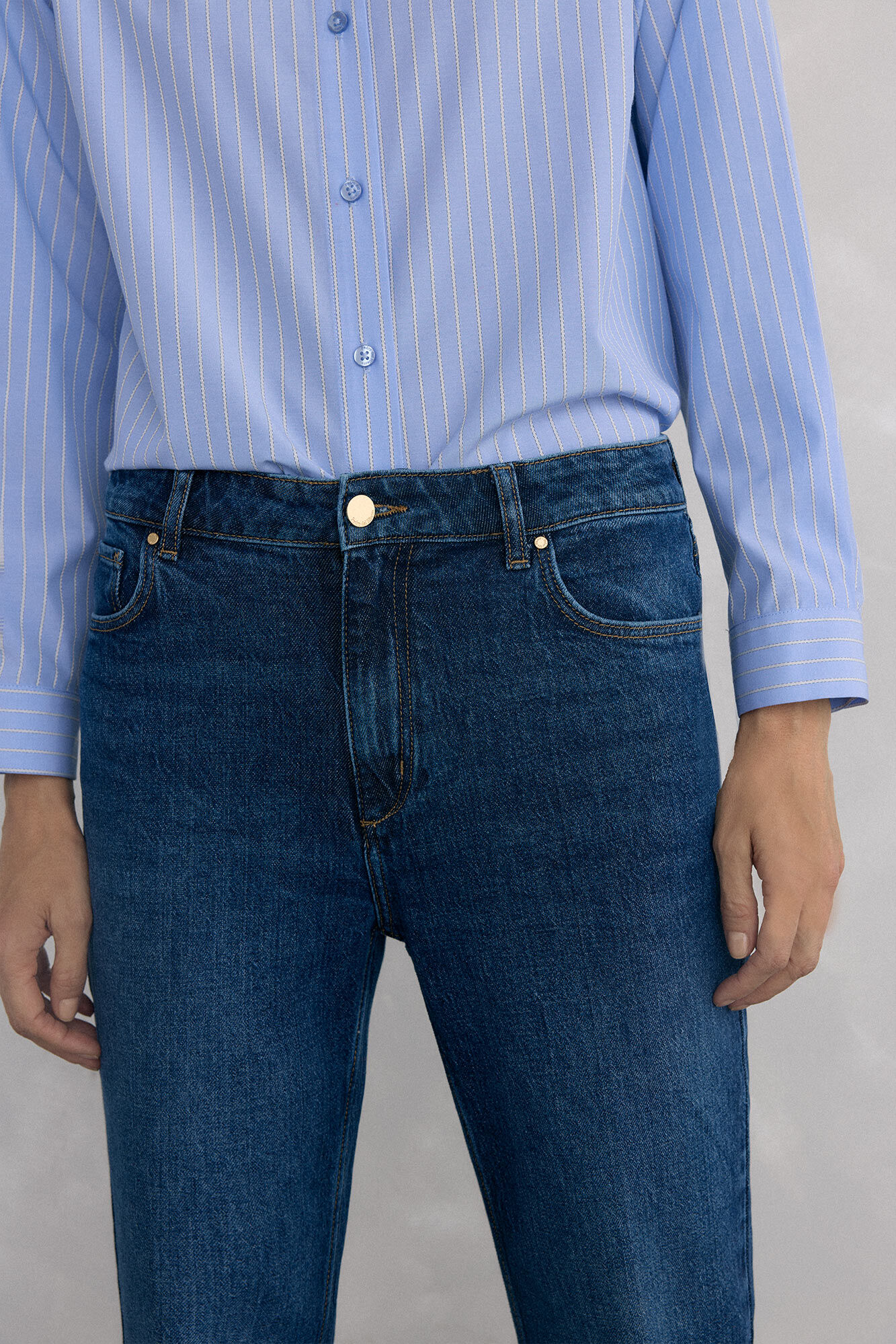 Pedro del Hierro Jeans straight basic Blue