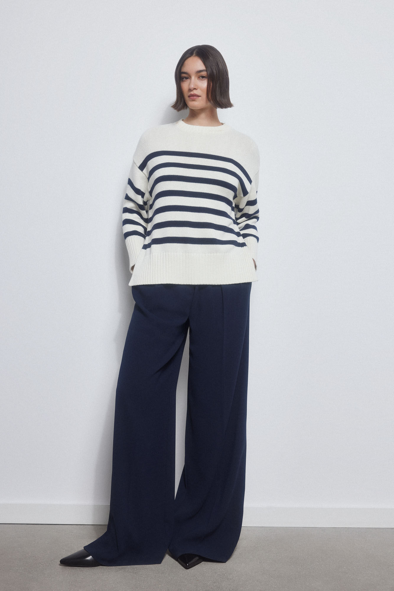 Pedro del Hierro Jersey oversize riscas bicolores Azul
