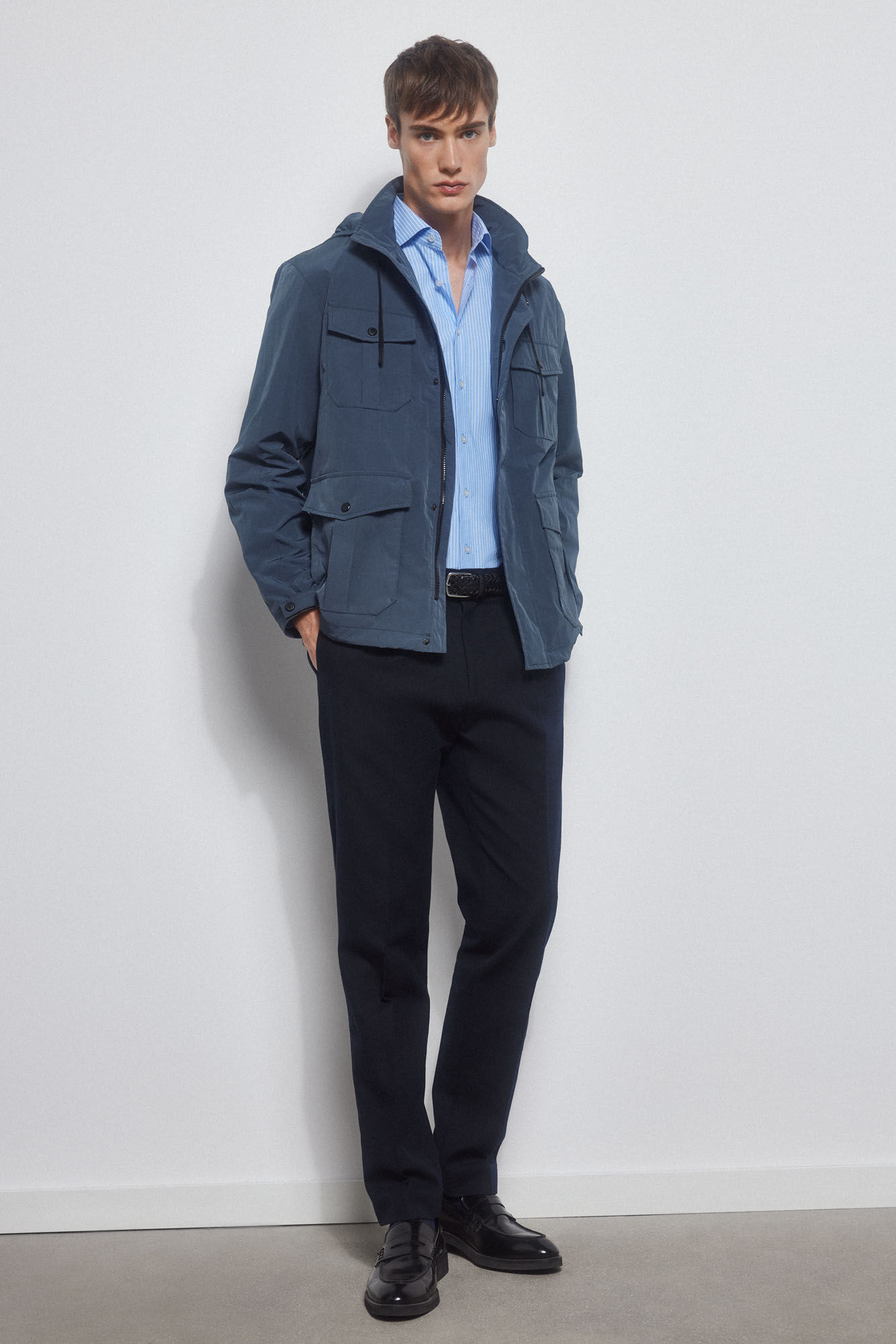 Pedro del Hierro Camisa vestir rayas non iron + antimanchas slim fit Azul