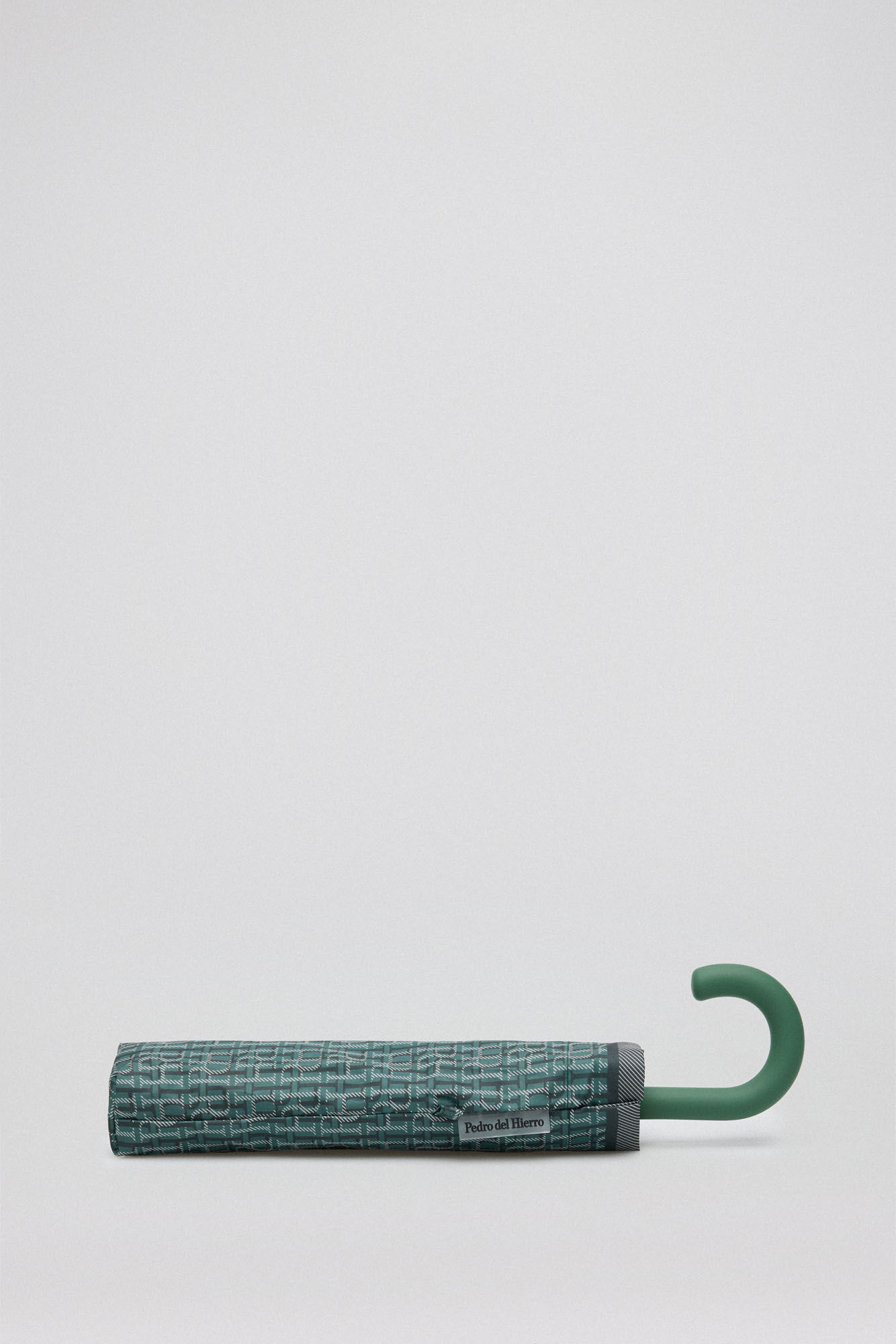 Pedro del Hierro Paraguas con estampado de logo en tonos verdes Verde