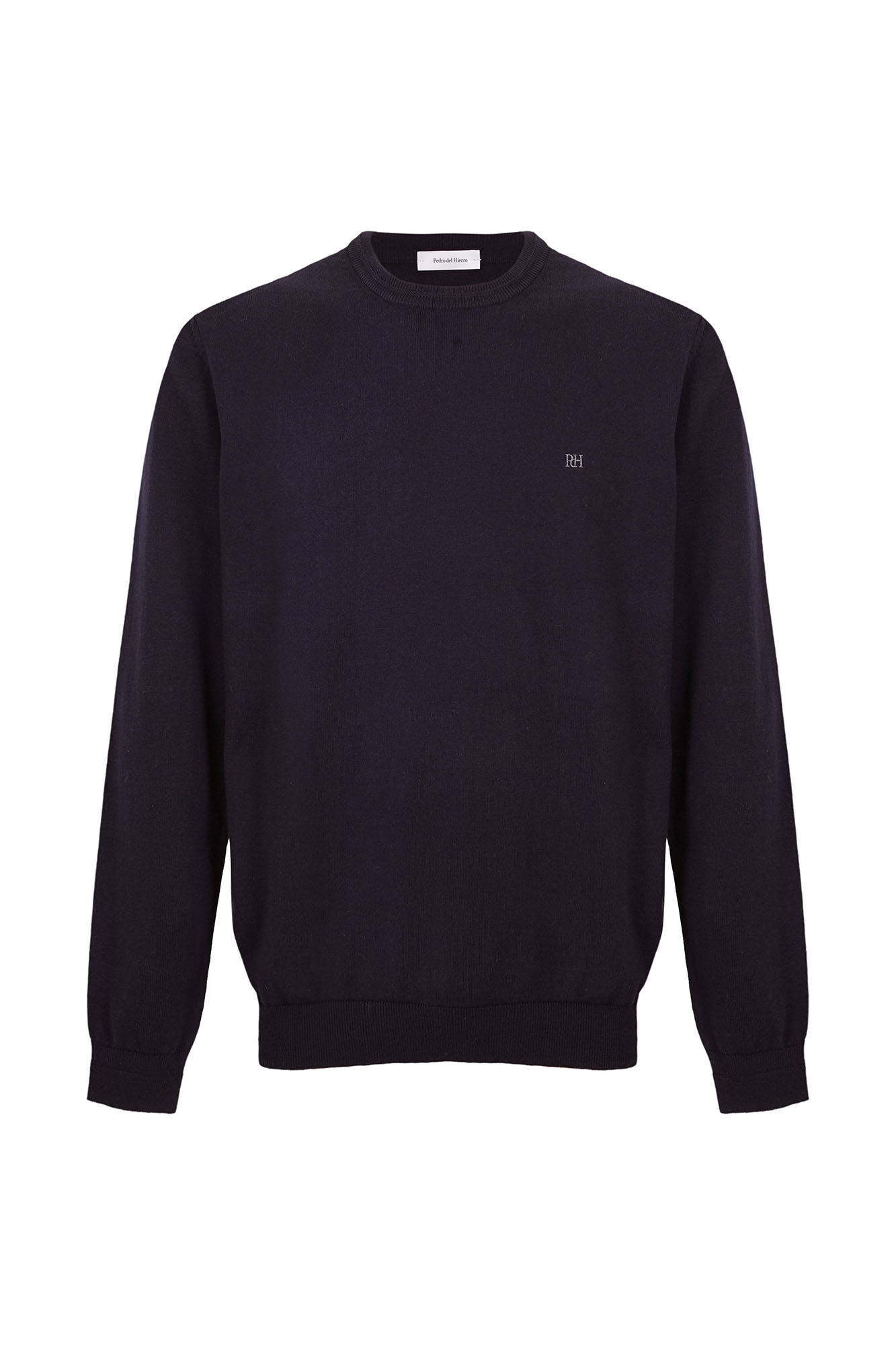 Pedro del Hierro Fine knit premium cotton jumper Blue
