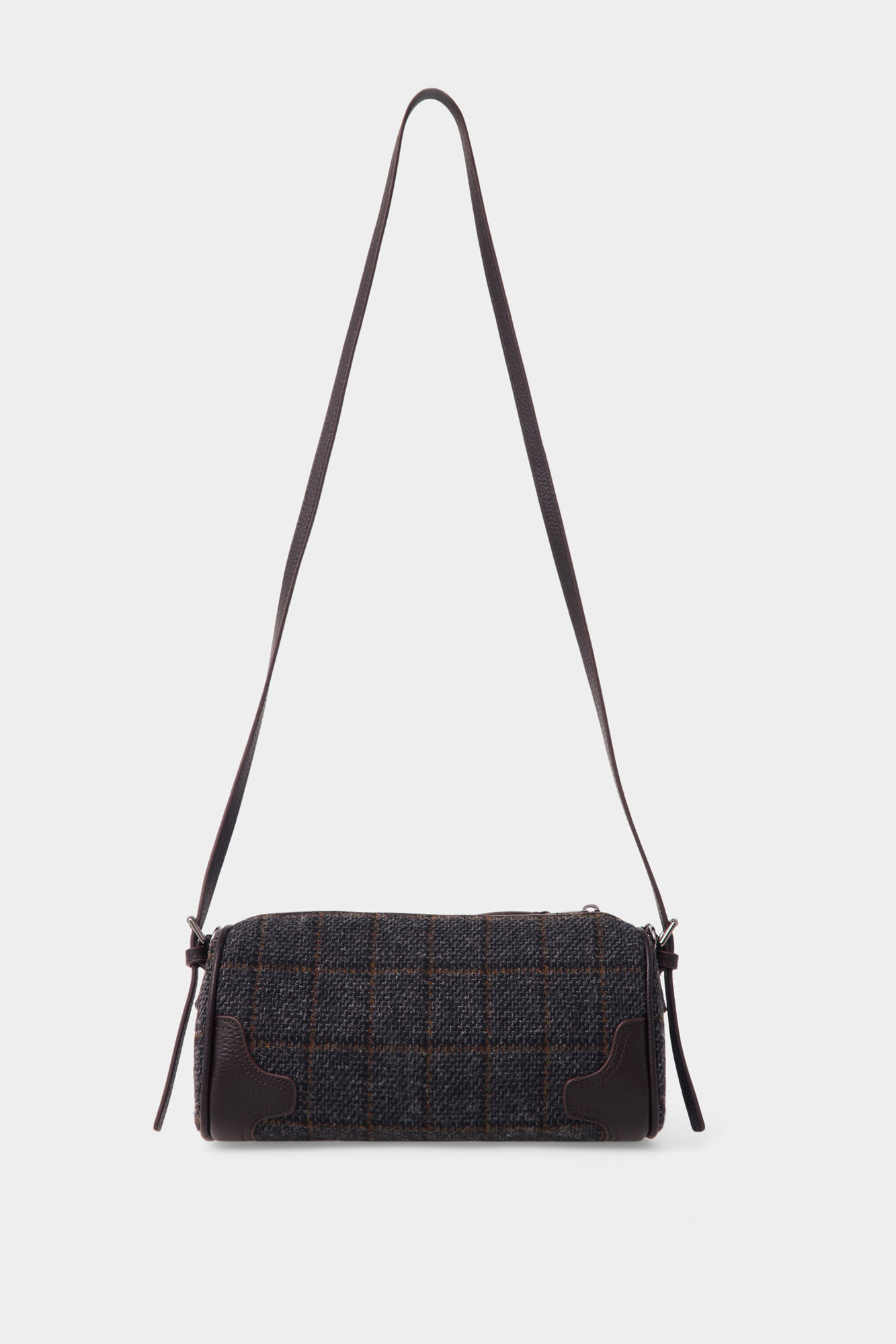 Pedro del Hierro Bolso mini cuadros Marr&oacute;n