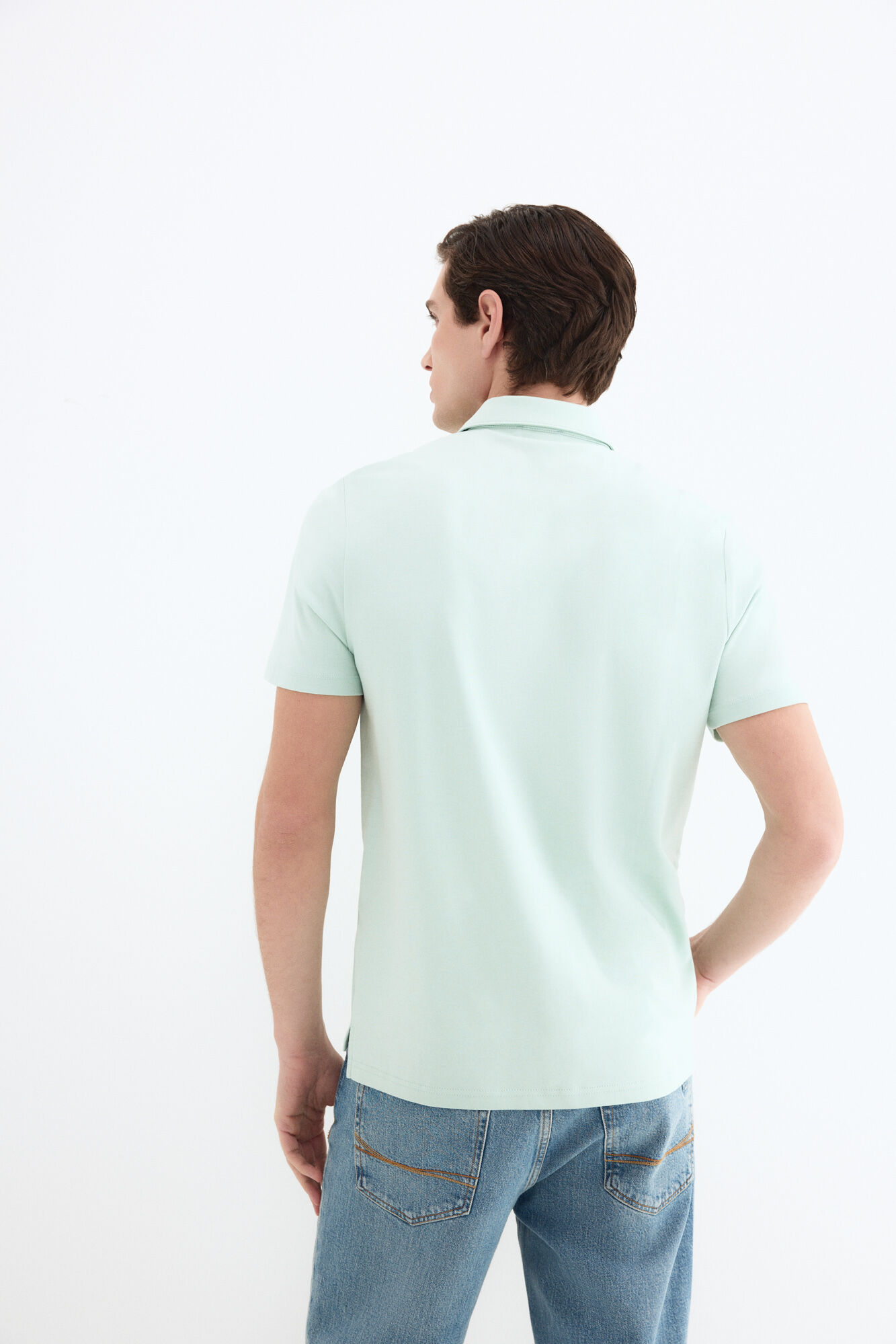 Pedro del Hierro Mercerized polo shirt Green