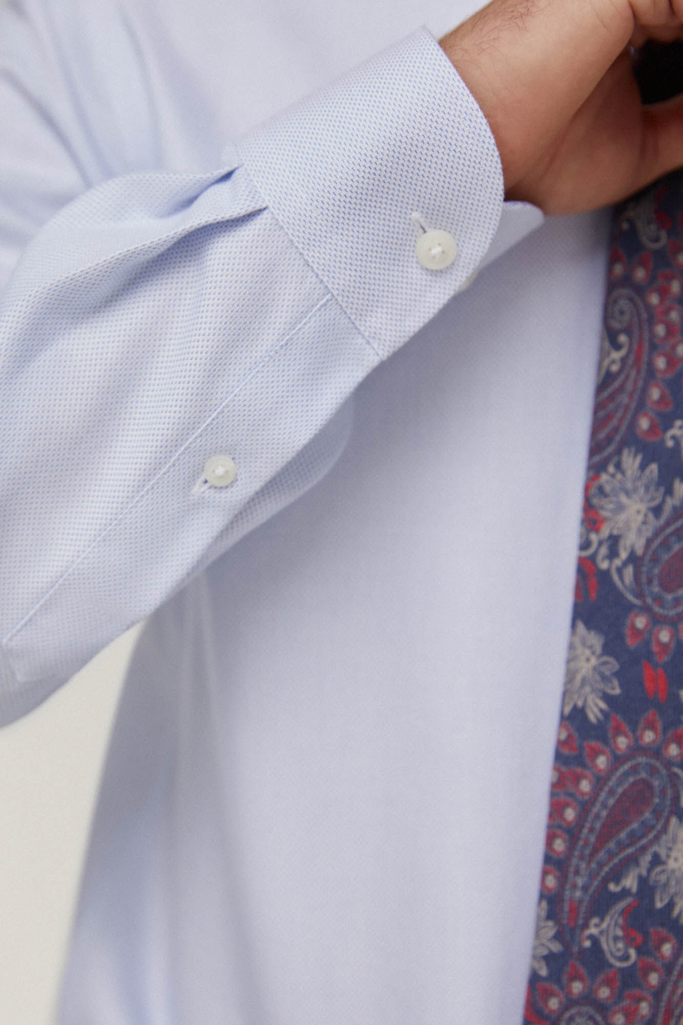 Pedro del Hierro Camisa vestir estructura lisa non iron + antimanchas Blue