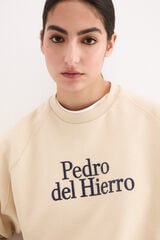 Pedro del Hierro Activewear logo sweatshirt Ecru