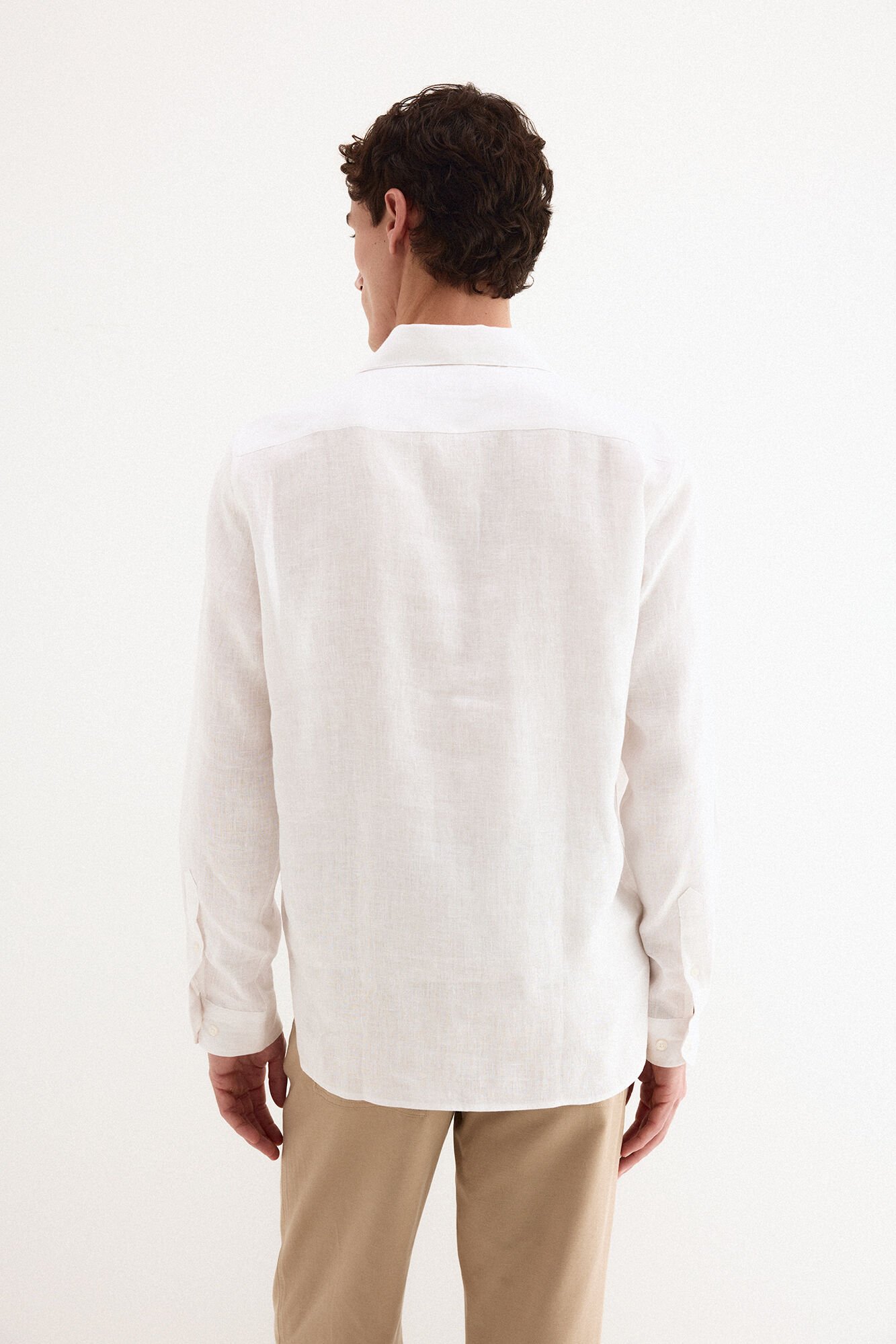 Pedro del Hierro Plain linen T-shirt White