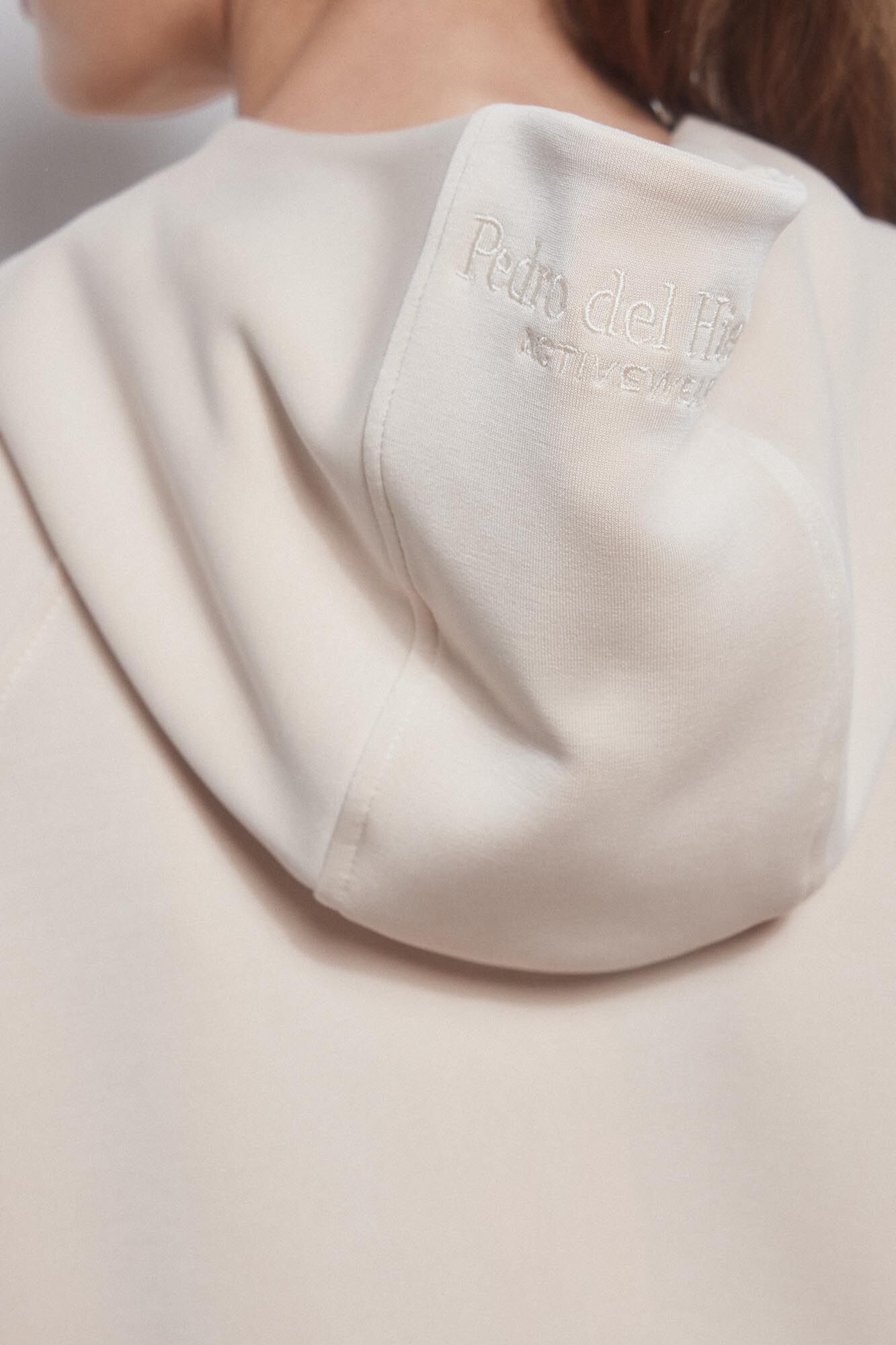 Pedro del Hierro Sudadera capucha soft touch Beige