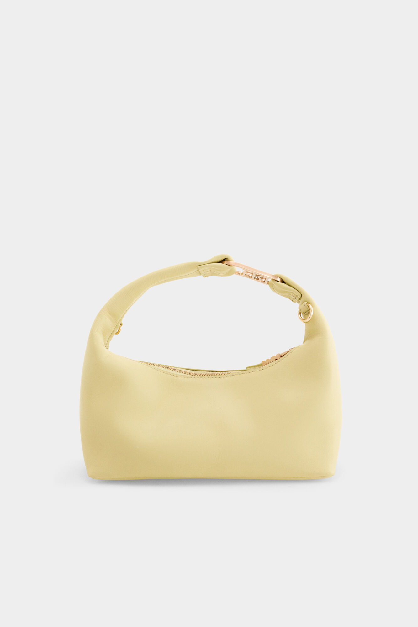 Pedro del Hierro Leather half-moon handbag Green