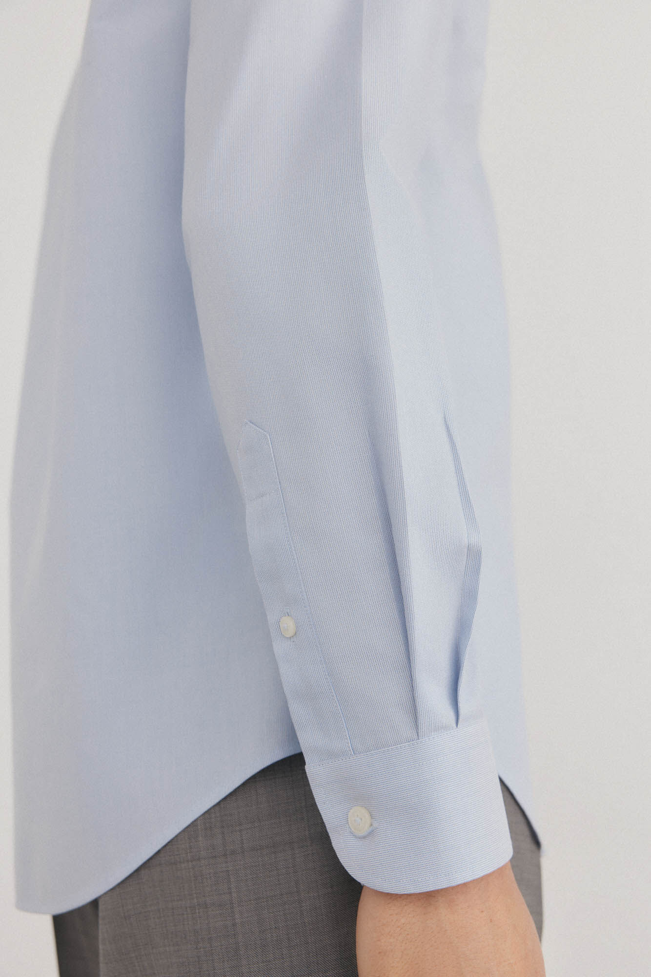 Pedro del Hierro Camisa social lisa que n&atilde;o pode ser passada a ferro + resistente a manchas Azul