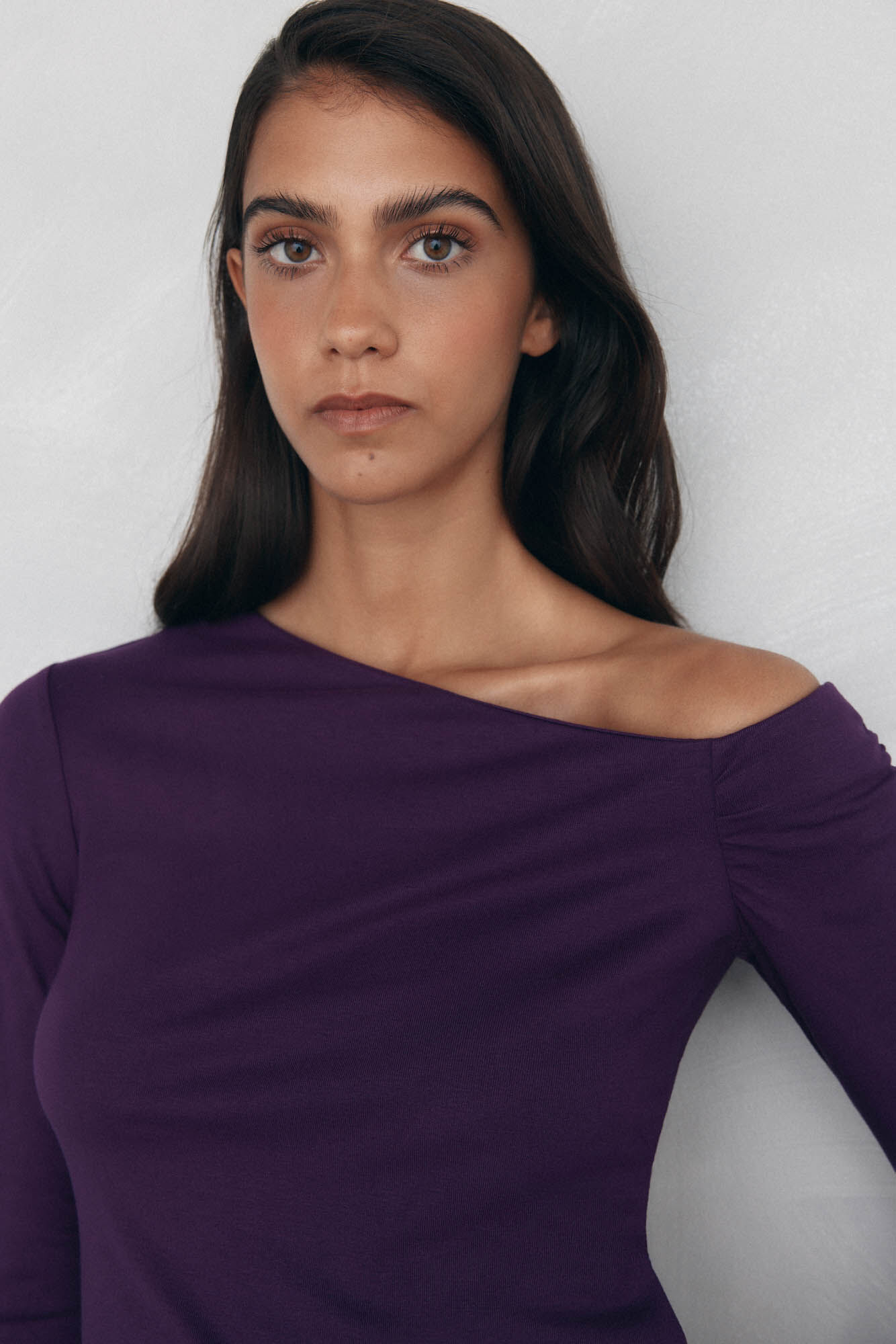 Pedro del Hierro Off shoulder t-shirt Purple