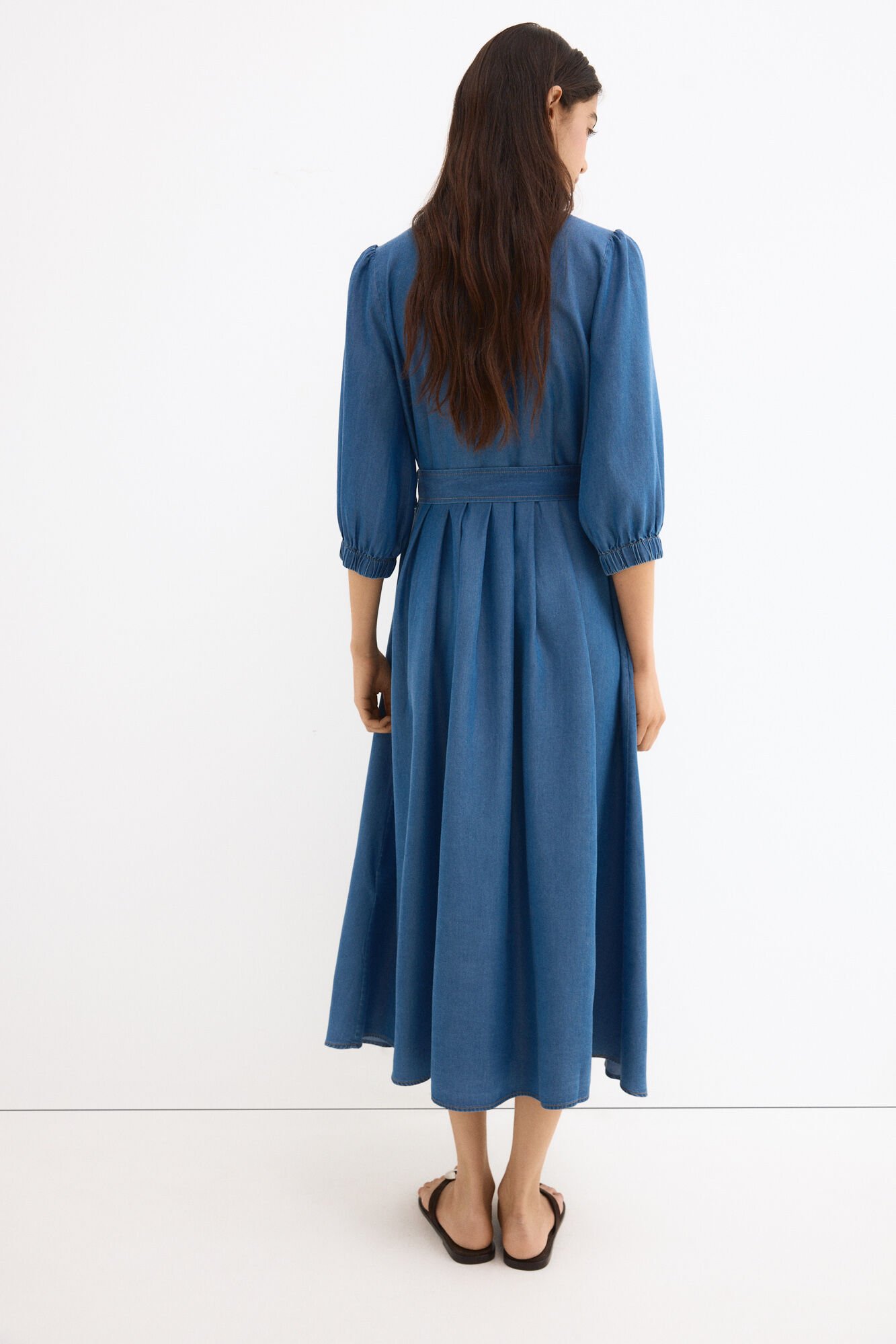 Pedro del Hierro Tencel denim shirt dress Blue