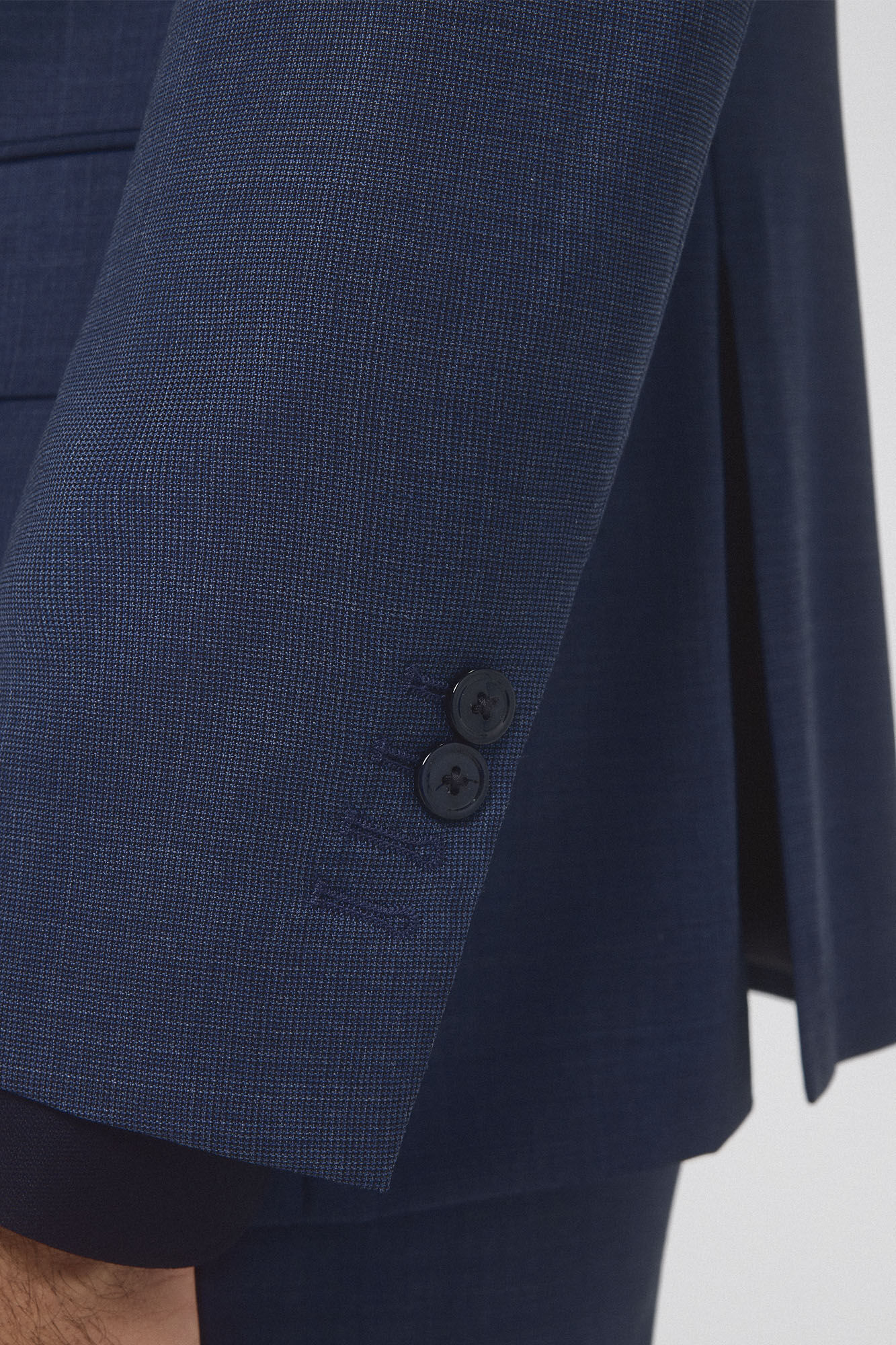 Pedro del Hierro Textured suit blazer Blue