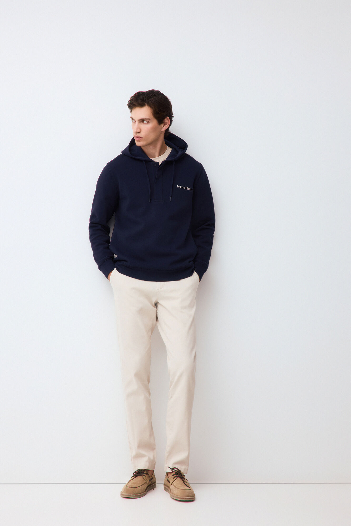 Pedro del Hierro Hooded logo sweatshirt