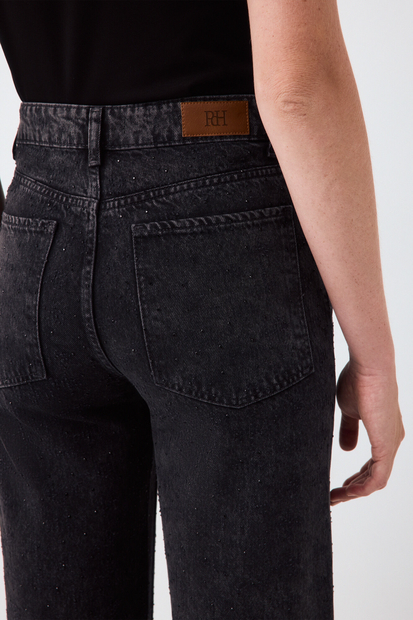 Pedro del Hierro Strass wide leg jeans Grey