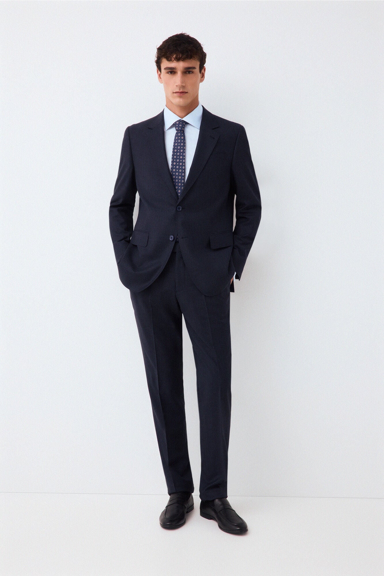 Pedro del Hierro Blue plaid slim fit suit jacket Blue