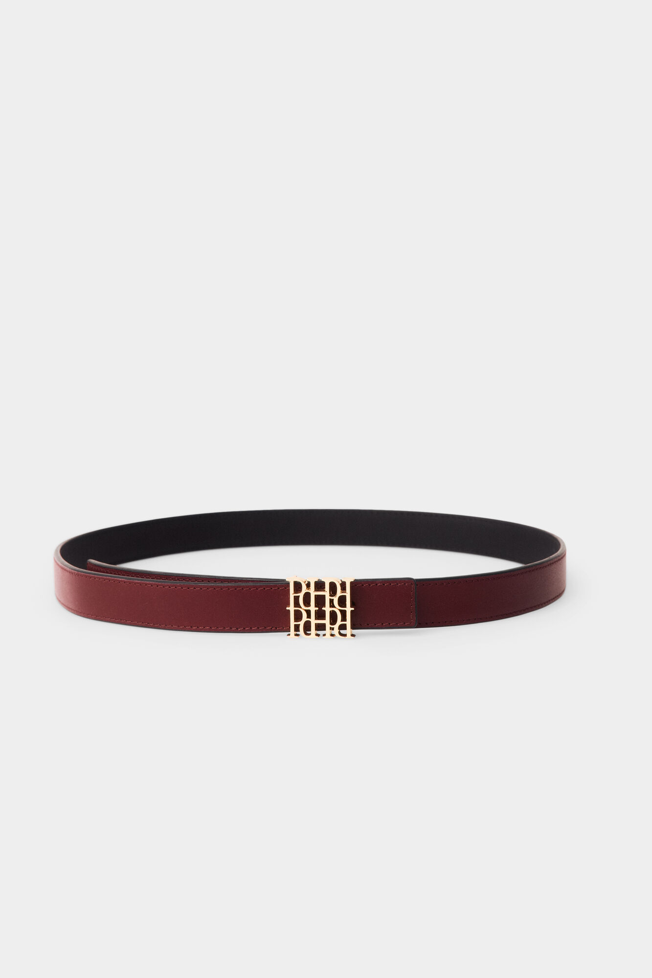 Pedro del Hierro Classic logo belt PdH Burgundy