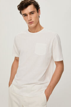 Pedro del Hierro Washed T-shirt with pocket  White