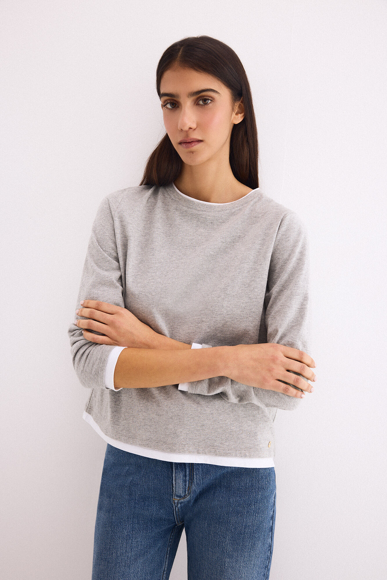 Pedro del Hierro Double T-shirt Grey