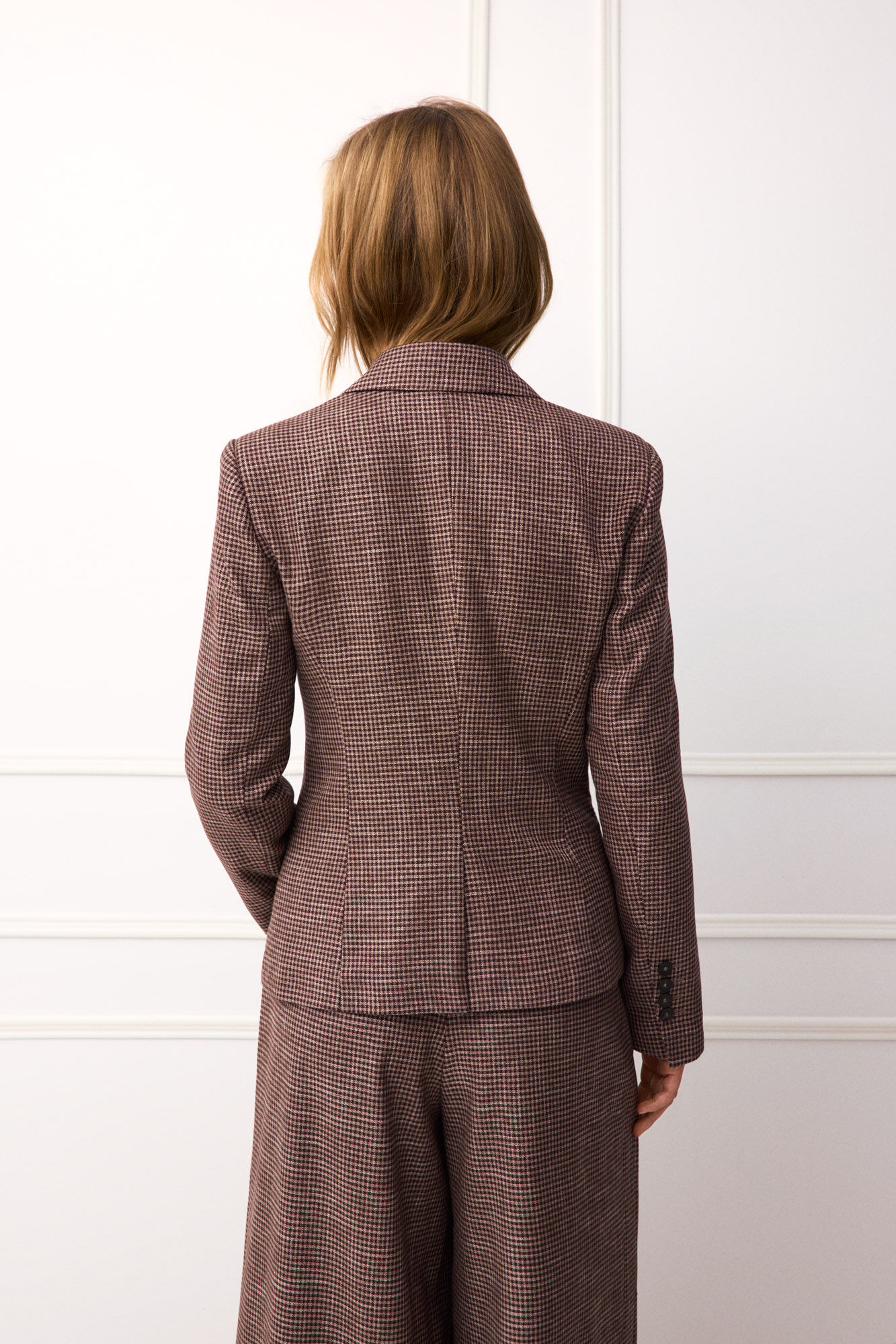 TFP by Tamara Falc&oacute; Checked blazer Brown
