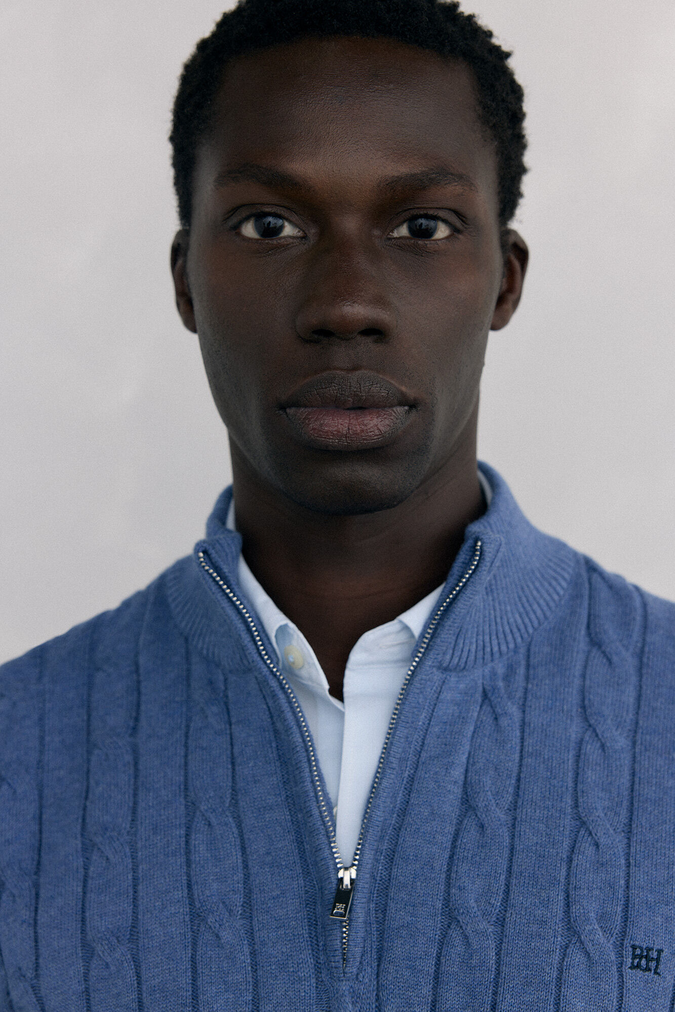 Pedro del Hierro Trucker neck jumper Blue