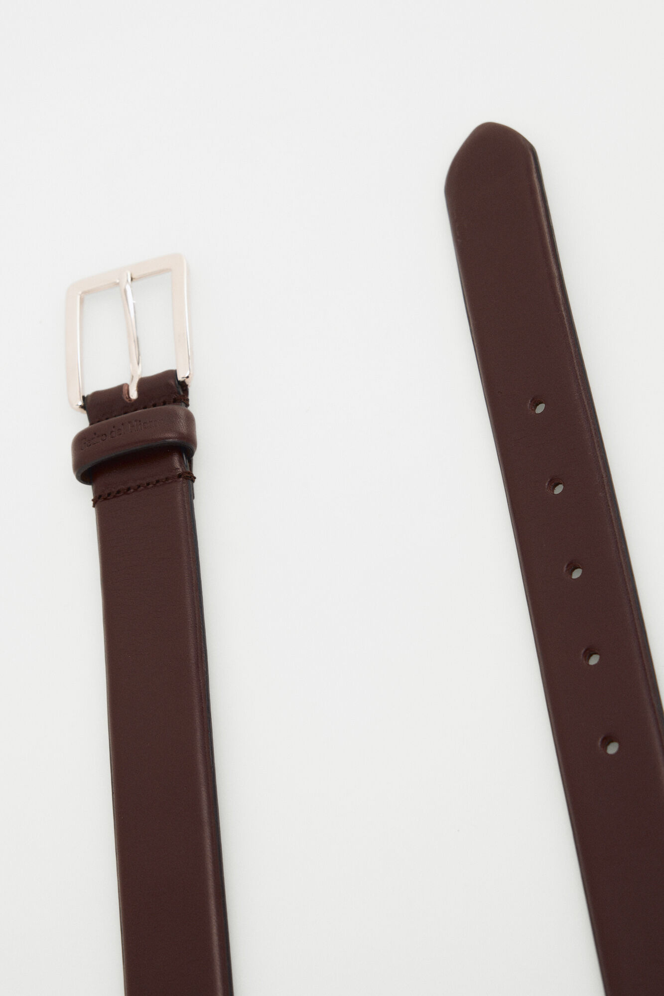 Pedro del Hierro Cinto de pele Marrom