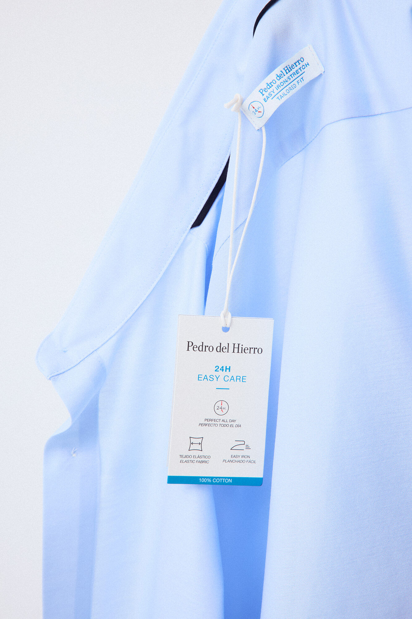 Pedro del Hierro Plain jersey-knit shirt Blue