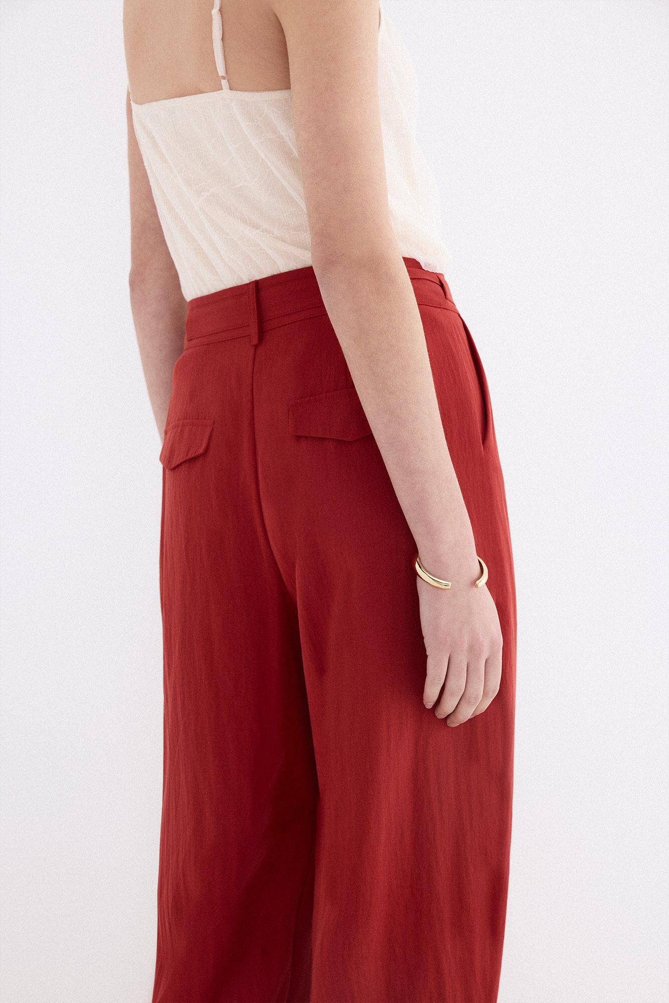 Pedro del Hierro Pleated trousers Ecru