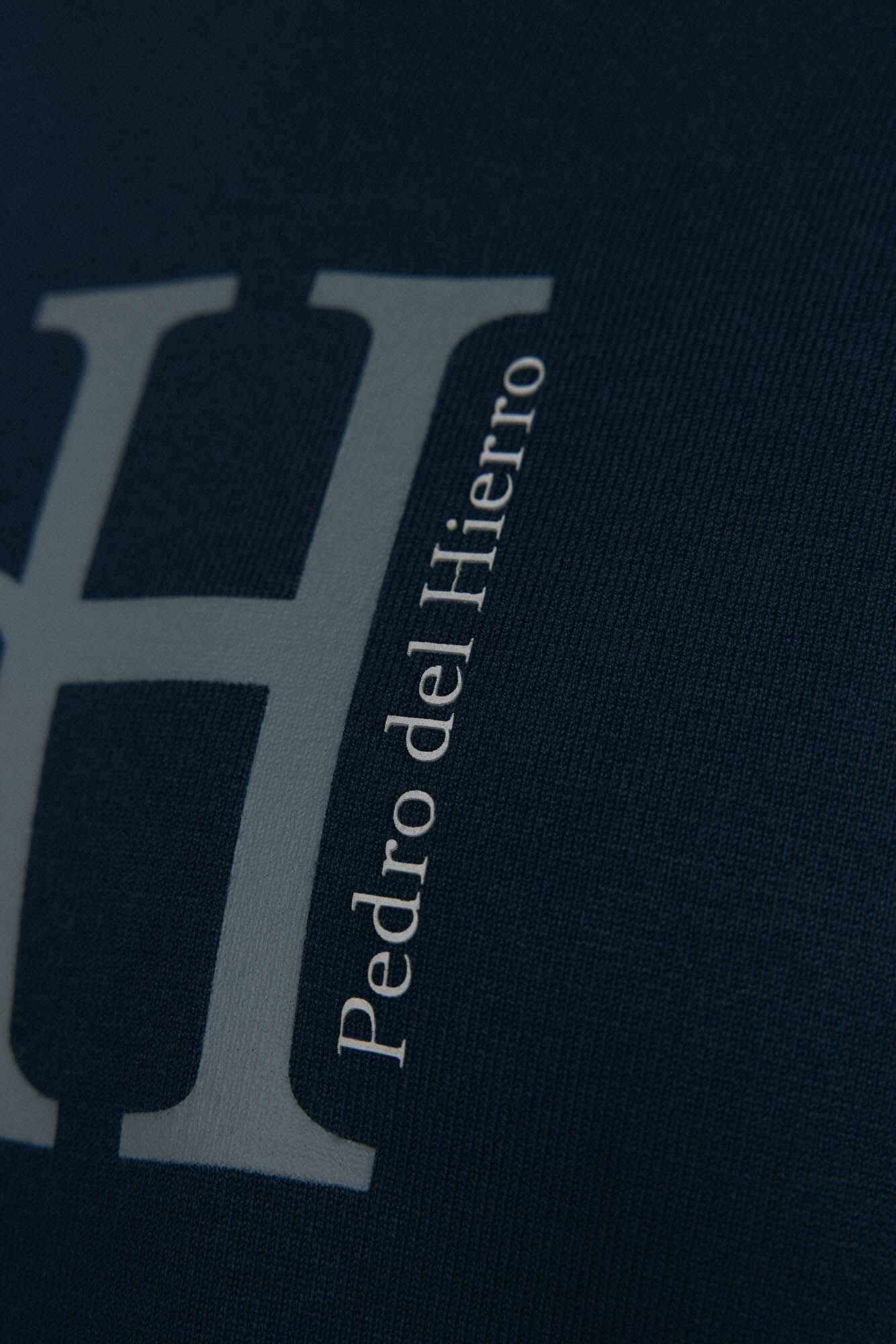 Pedro del Hierro Big logo fine jersey-knit sweater  Blue