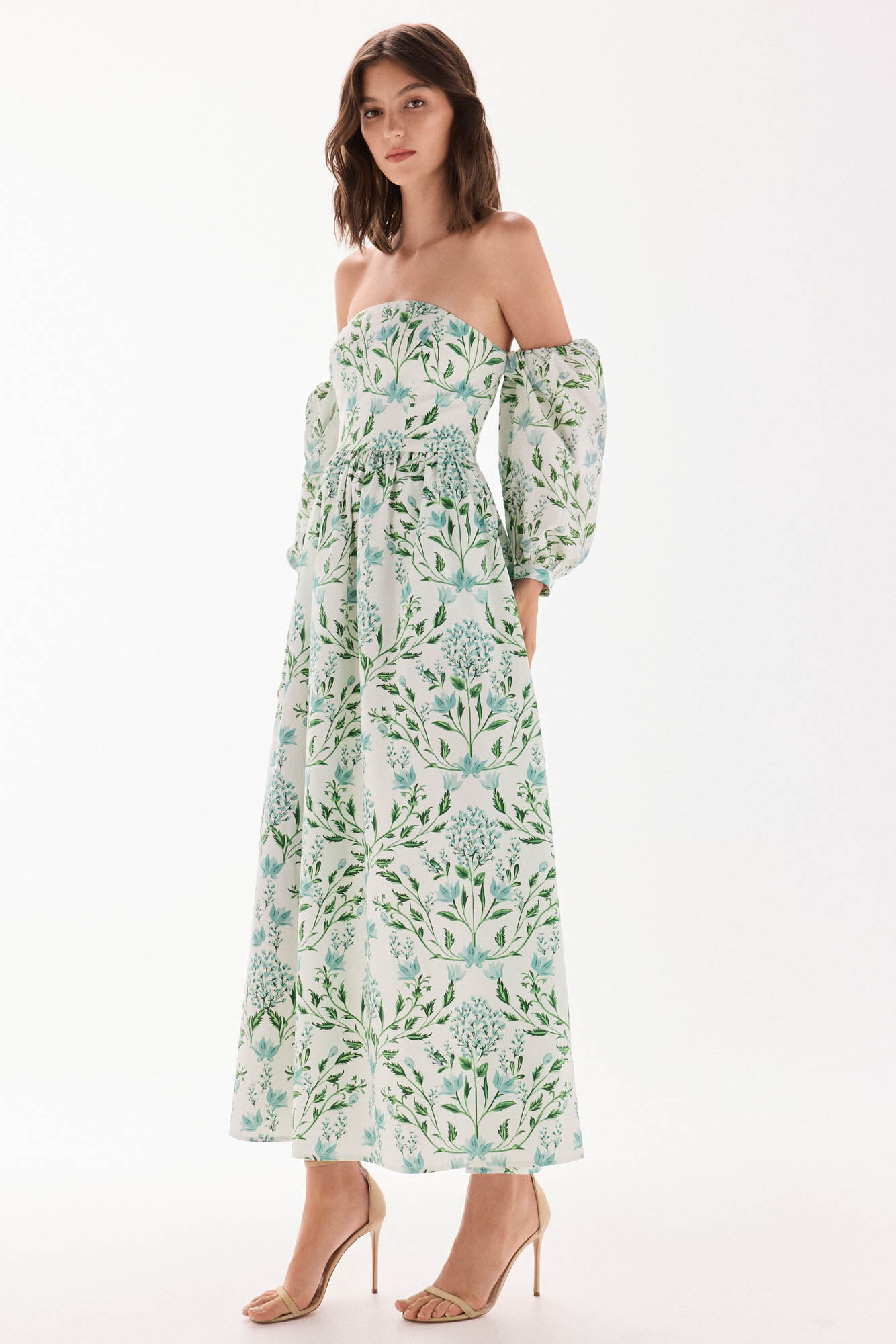 TFP by Tamara Falc&oacute; Strapless printed dress