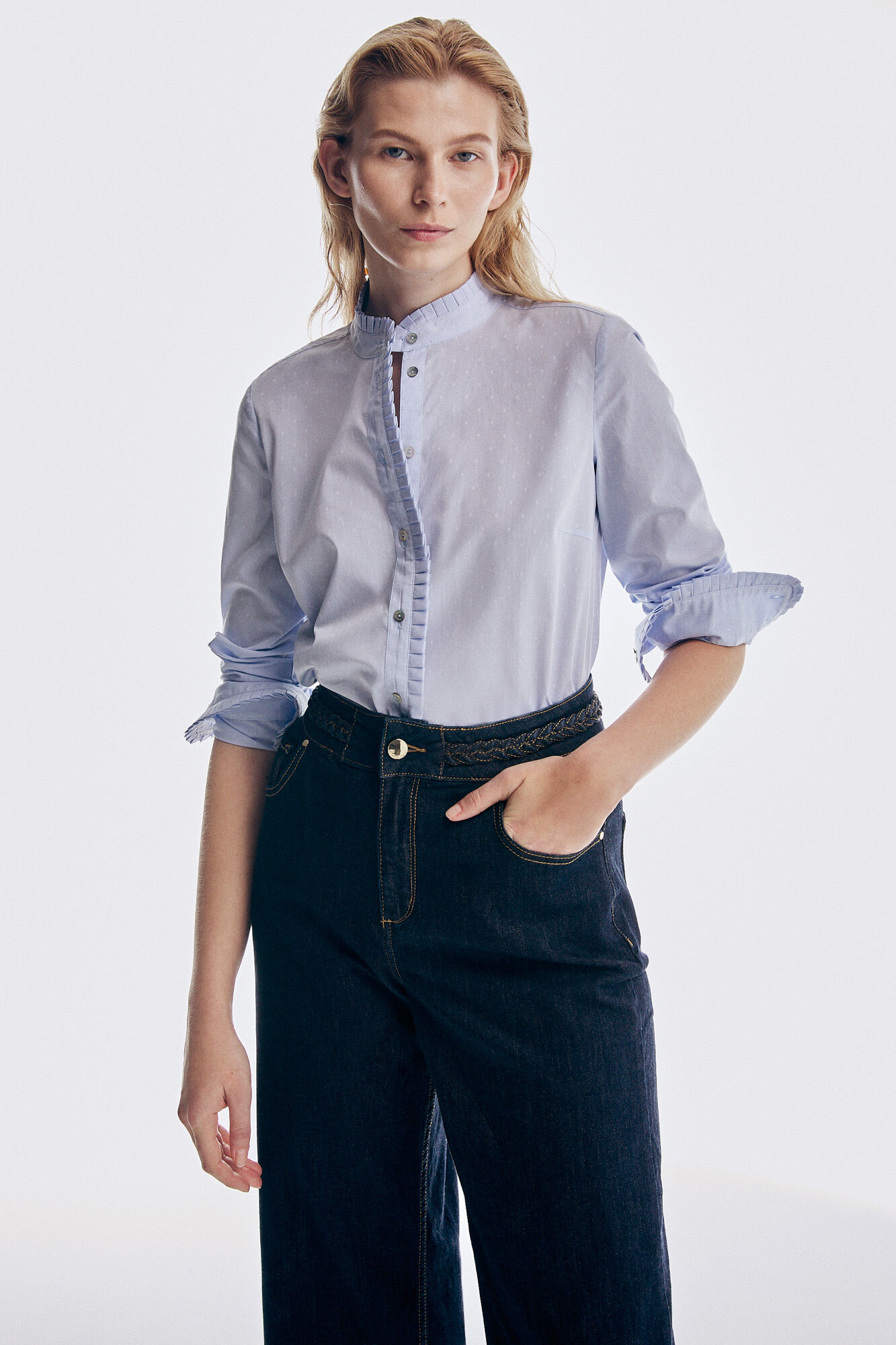 Pedro del Hierro Wide leg jeans Blue