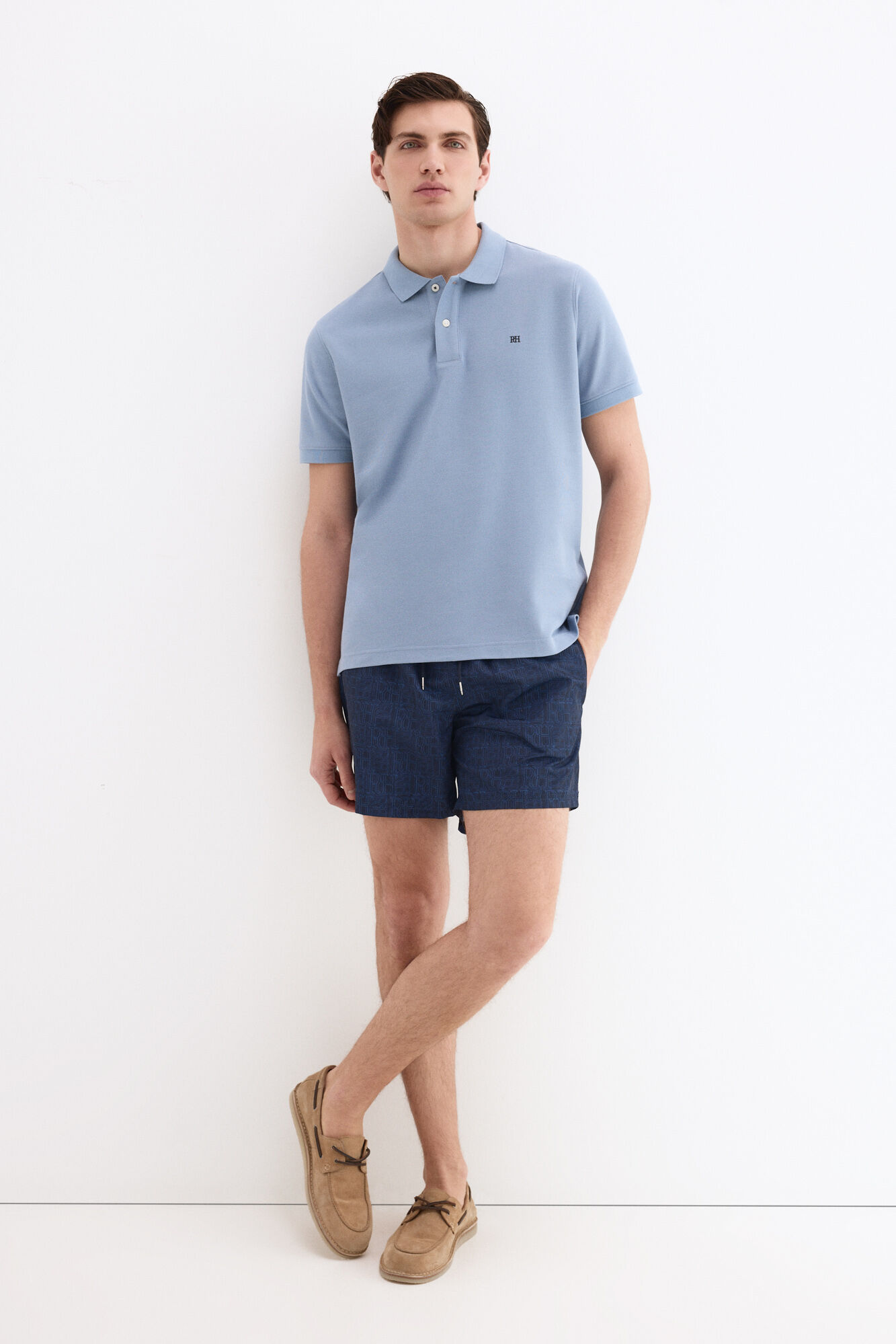 Pedro del Hierro Fato de banho estampado logos