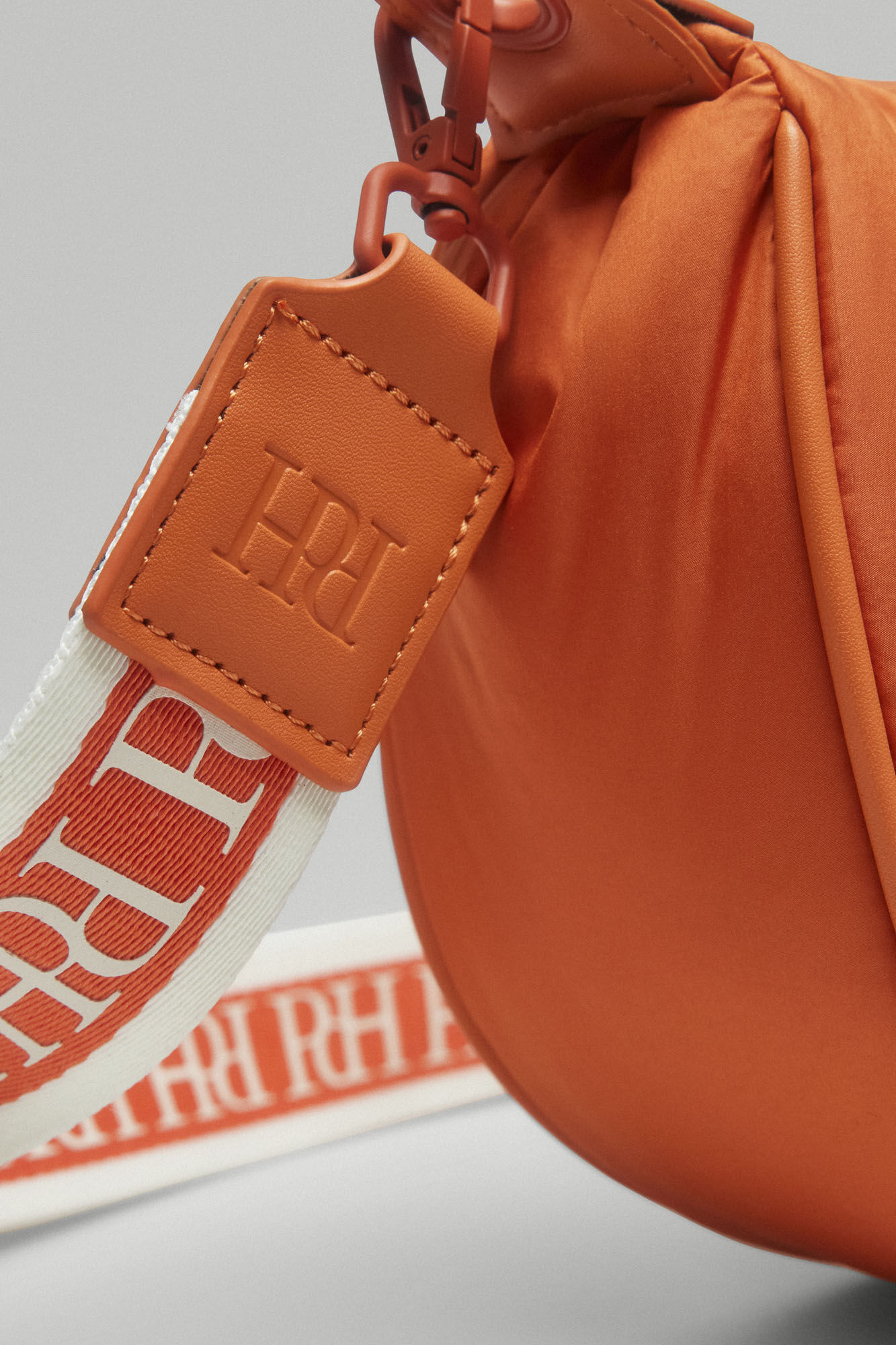 Pedro del Hierro Nylon utility bag with webbing Orange