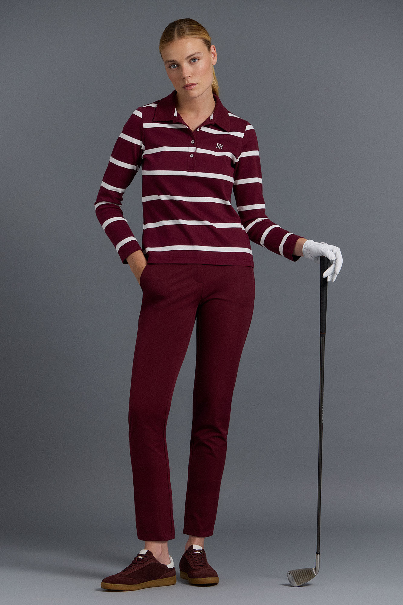 Pedro del Hierro Polo t&eacute;cnico rayas golf