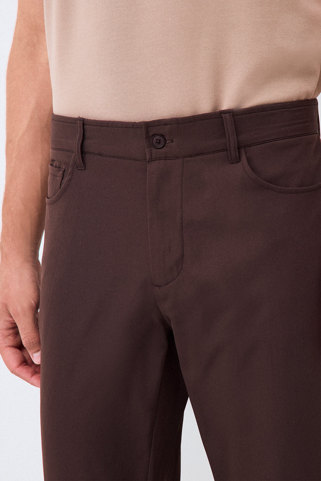 Pedro del Hierro 5-pocket golf trousers Brown