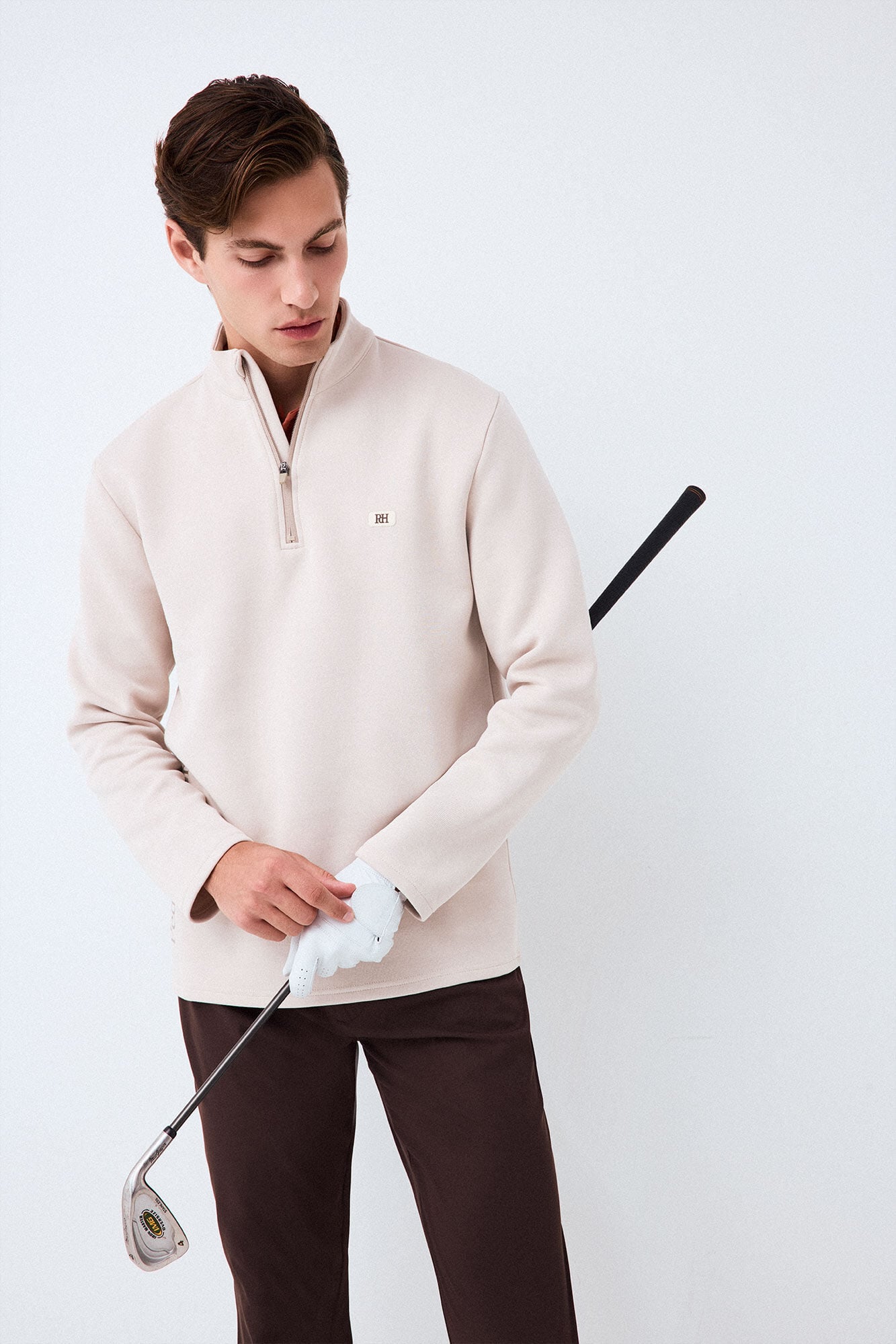 Pedro del Hierro Technical Golf funnel neck sweatshirt