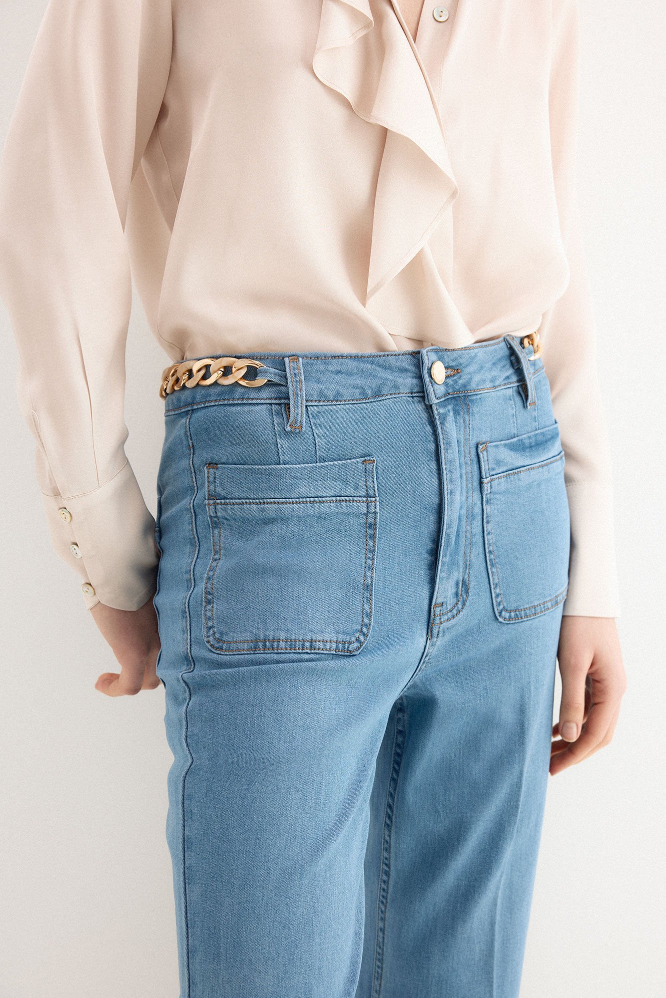 Pedro del Hierro Cropped stove pipe jeans Blue