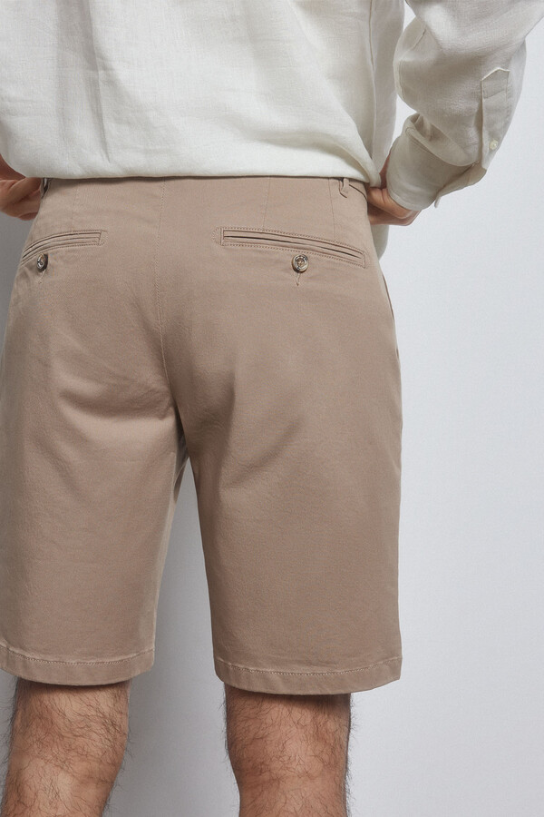 Pedro del Hierro Premium Flex chino-style Bermuda shorts  Beige