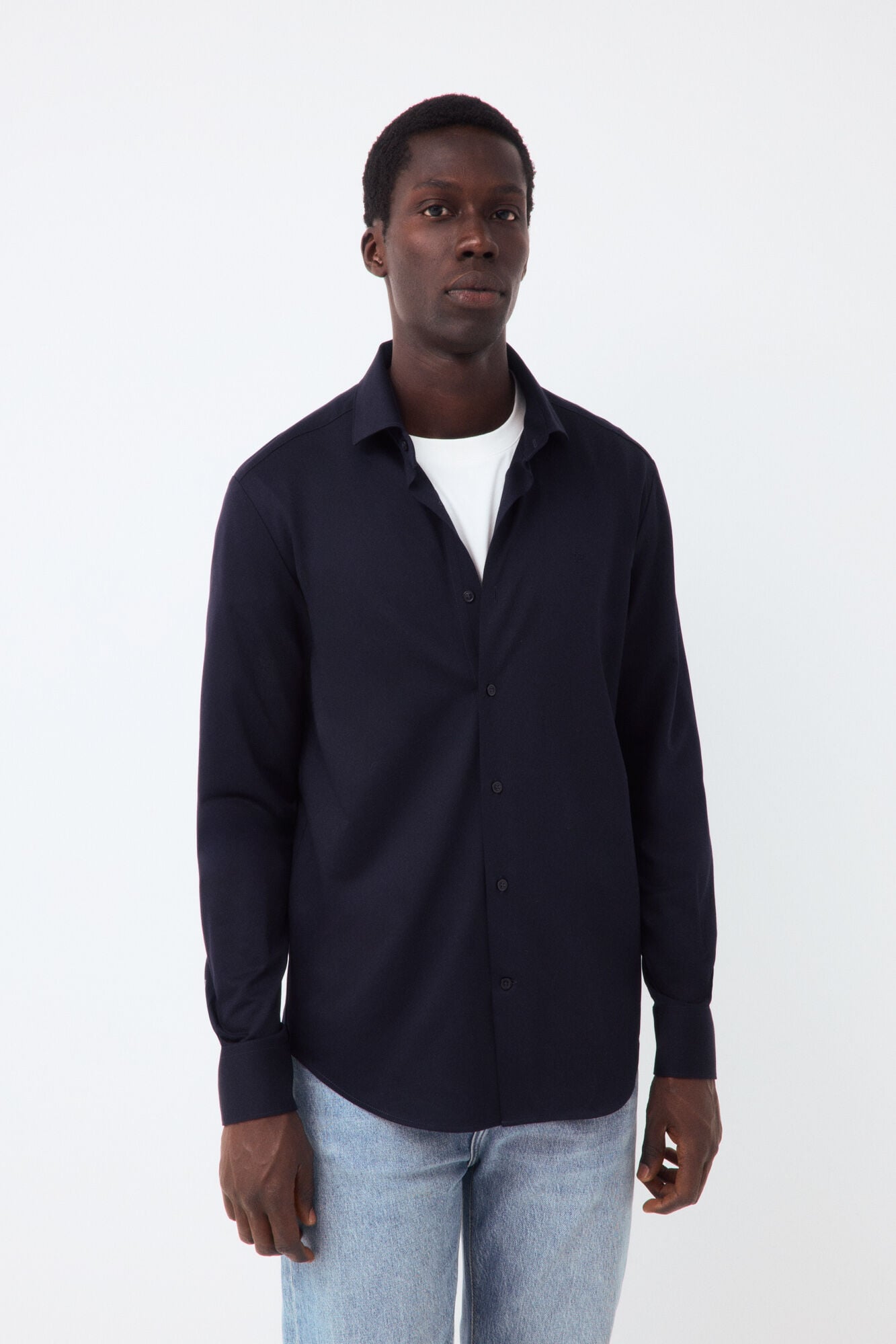 Pedro del Hierro Plain jersey-knit shirt