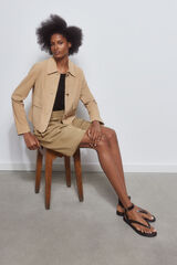 Pedro del Hierro Chaqueta corta botones Beige