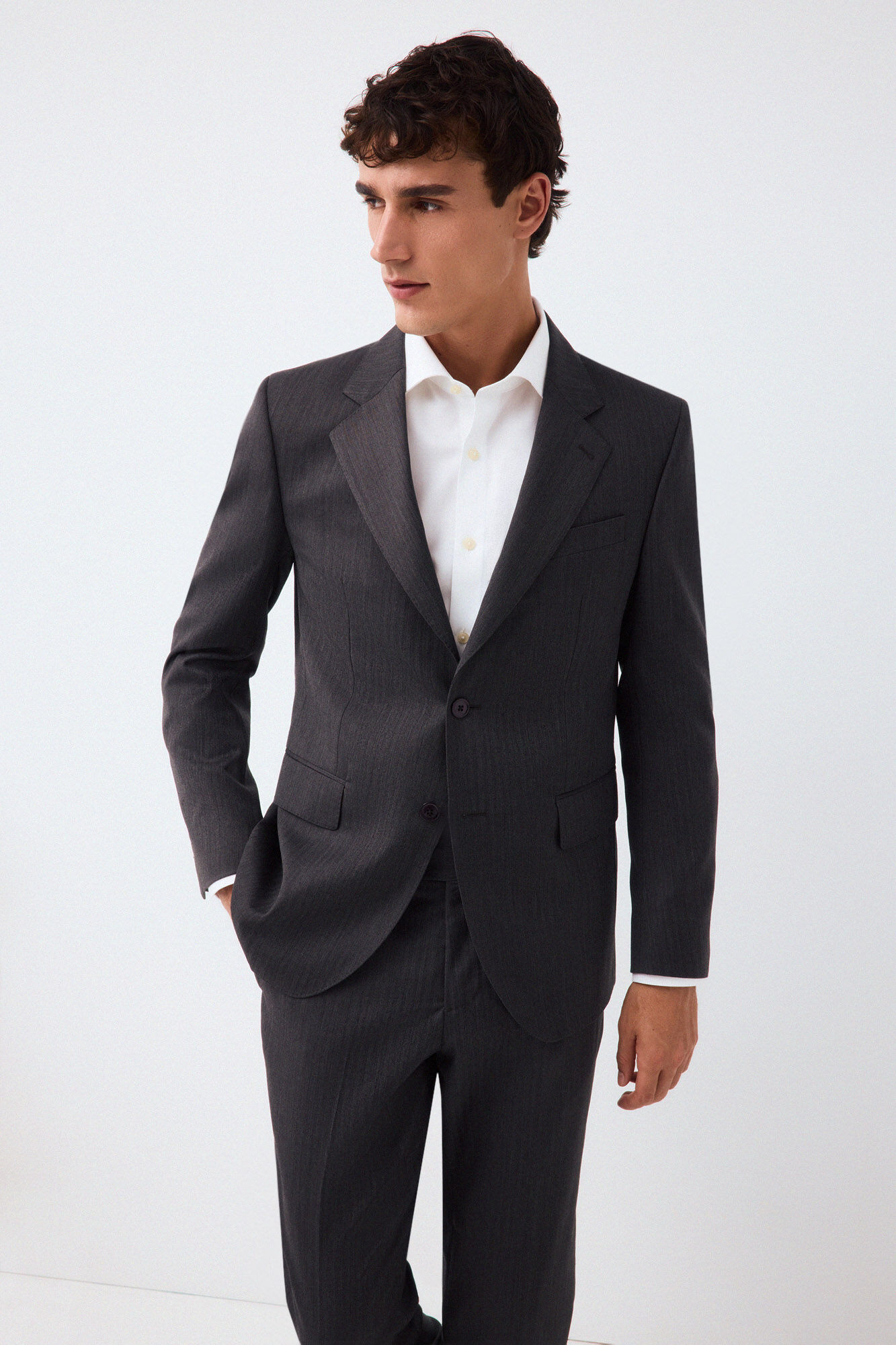 Pedro del Hierro Herringbone slim fit coordinated suit jacket