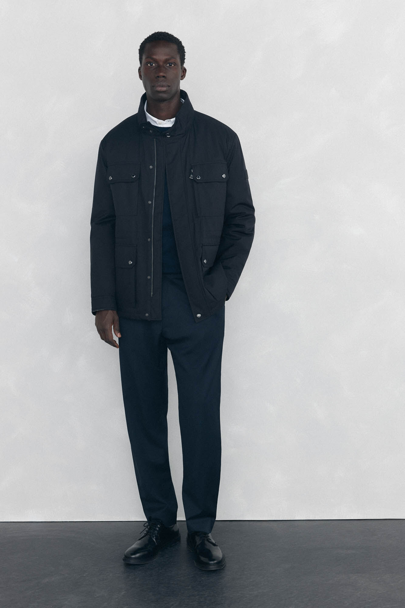 Pedro del Hierro Jaqueta de 4 bolsos Preto