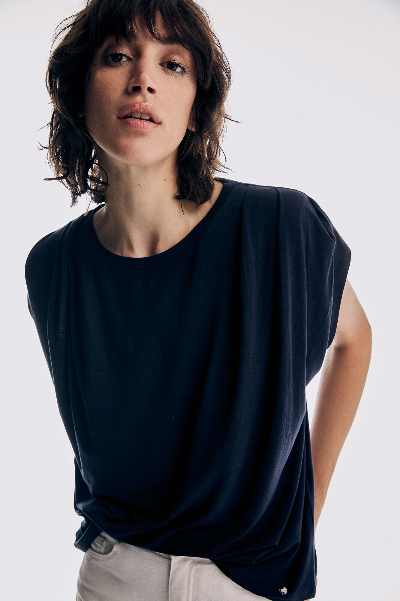 Pedro del Hierro Top manga corta Azul