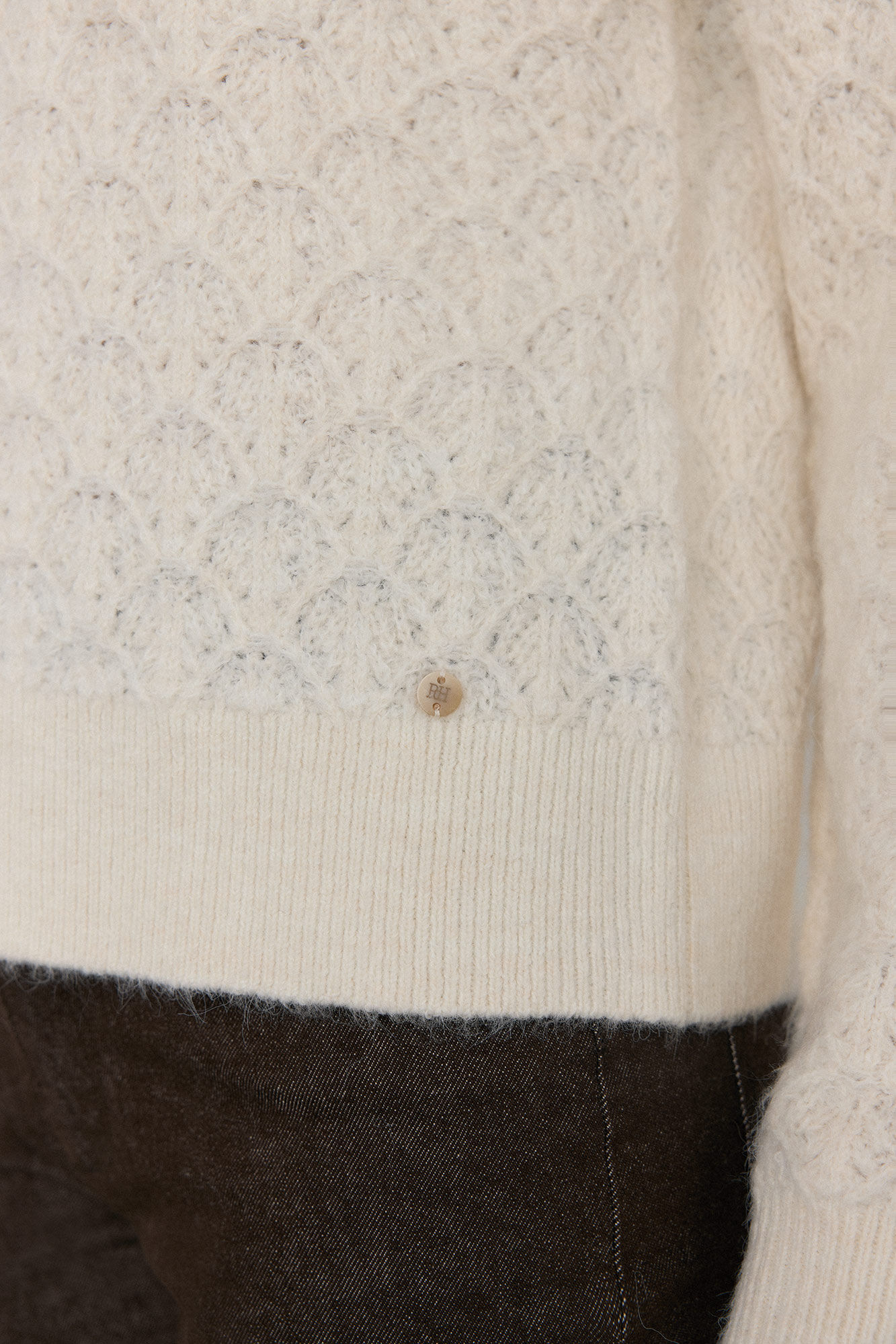 Pedro del Hierro Su&eacute;ter oversized de fantasia Ecru